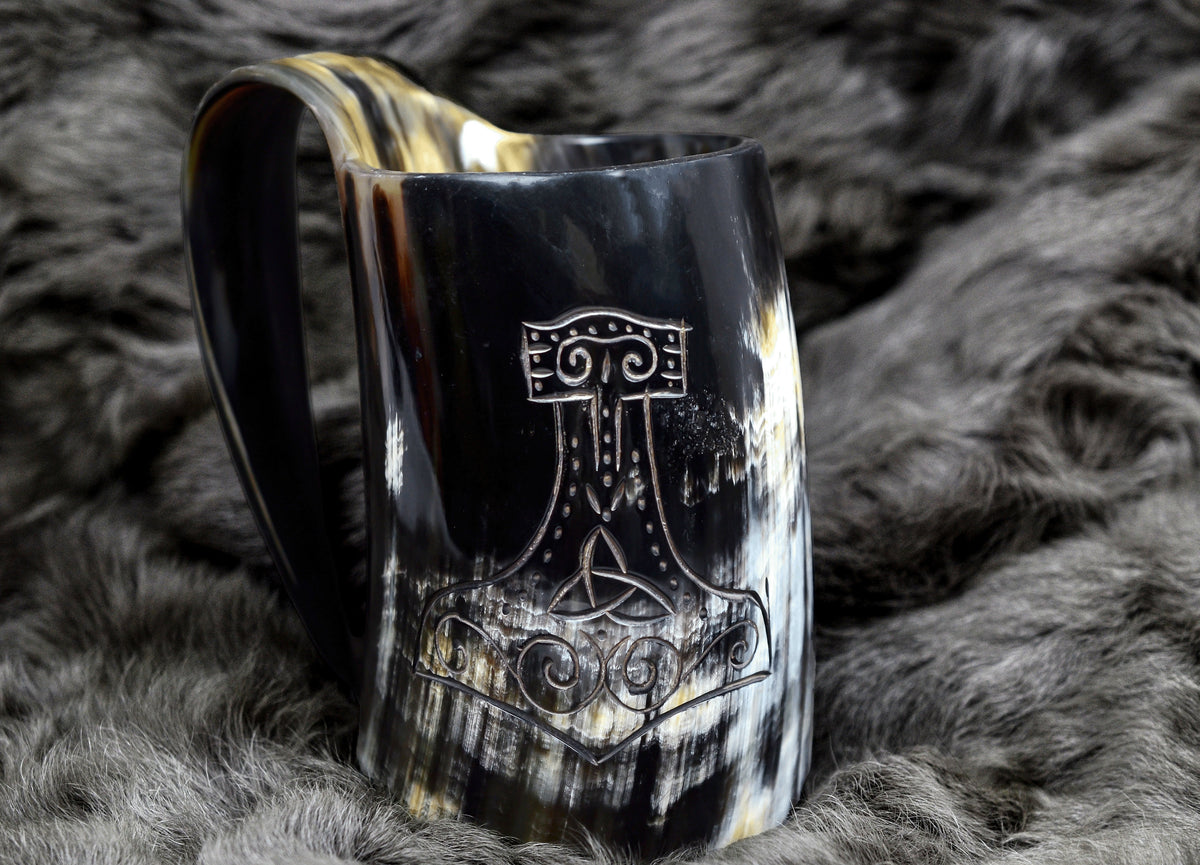Viking Mug - Ivar the Bloodthirsty Viking Mug, 600ml Stainless Steel Beer Stein, Norse Warrior Cup