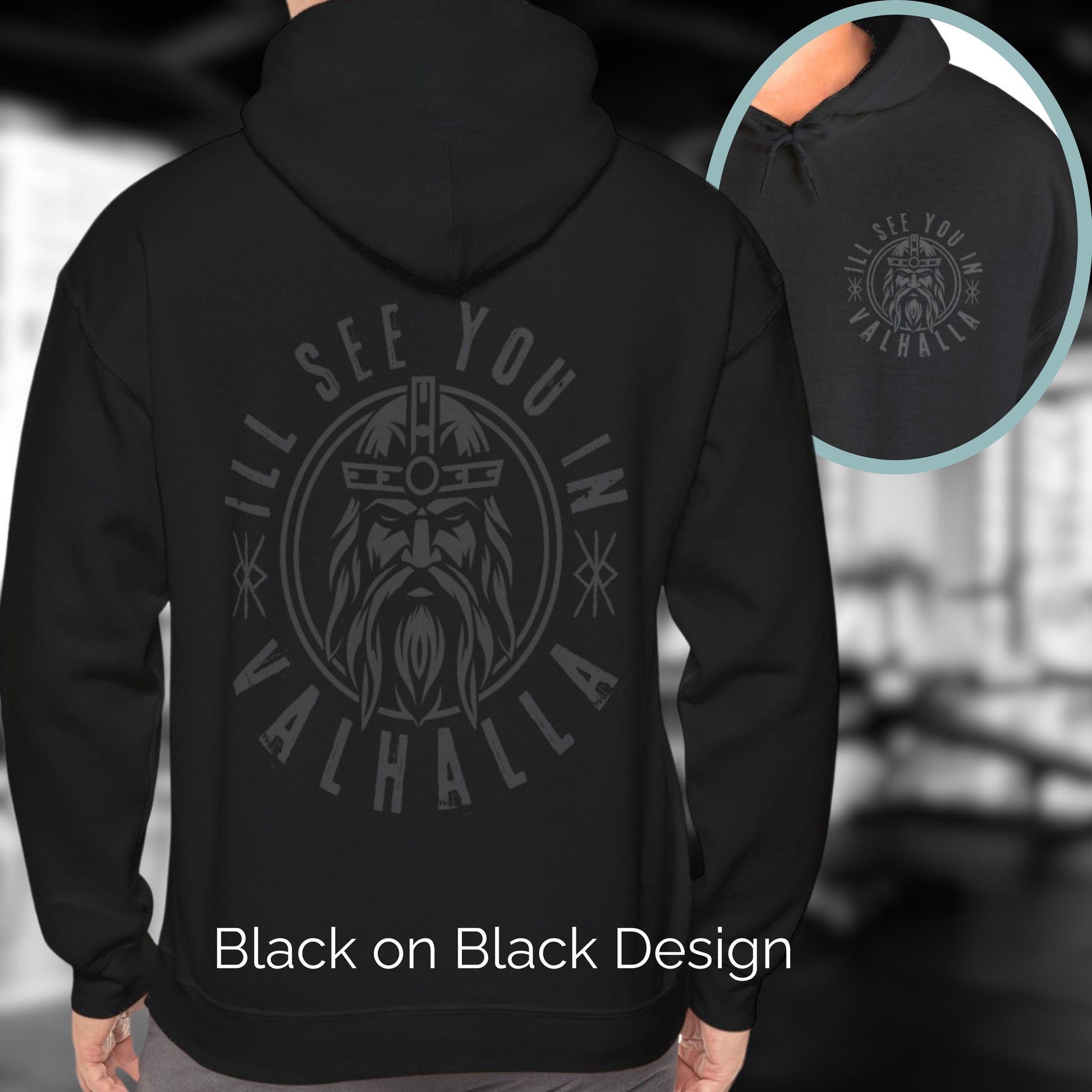 Viking Hoodie - Viking Axe Zip Up Hoodie, Norse Warrior Quote, Unisex Motivational Jacket