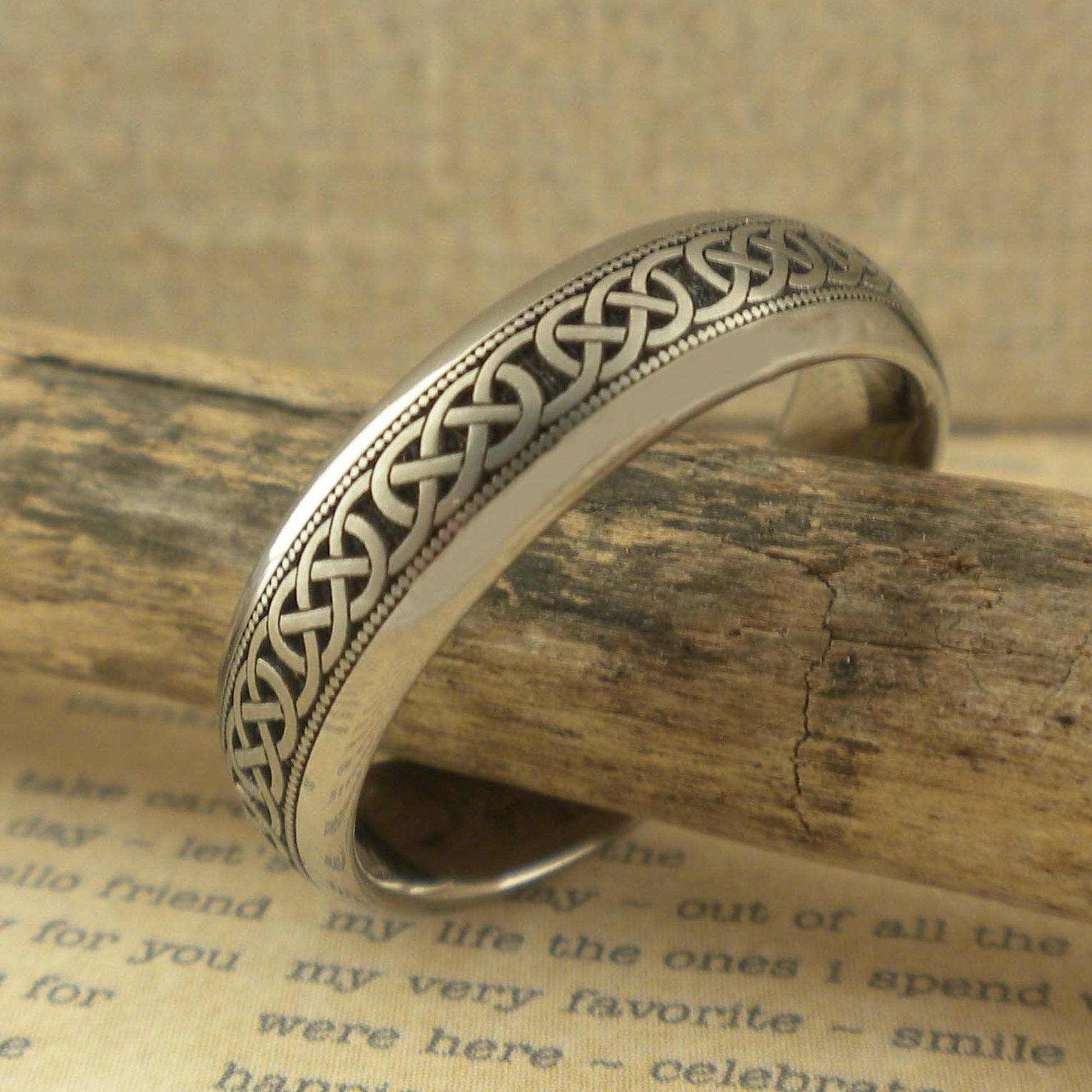 Viking Rune Ring - Custom Viking Rune Titanium Wedding Band, Personalized Norse Ring