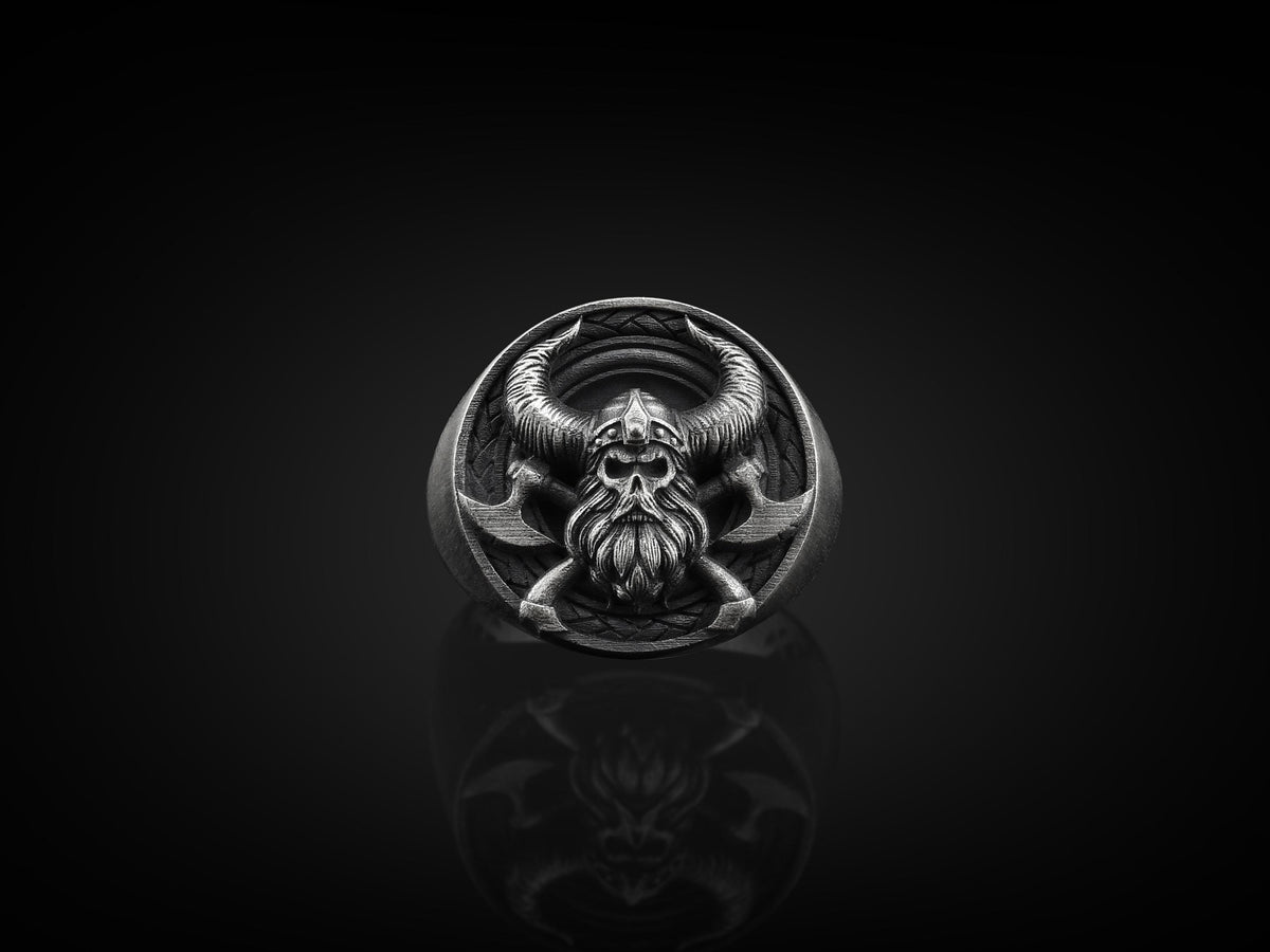 Viking Thor's Hammer Ring - Viking Thor Handmade Sterling Silver Men Signet Ring, Norse Mythology