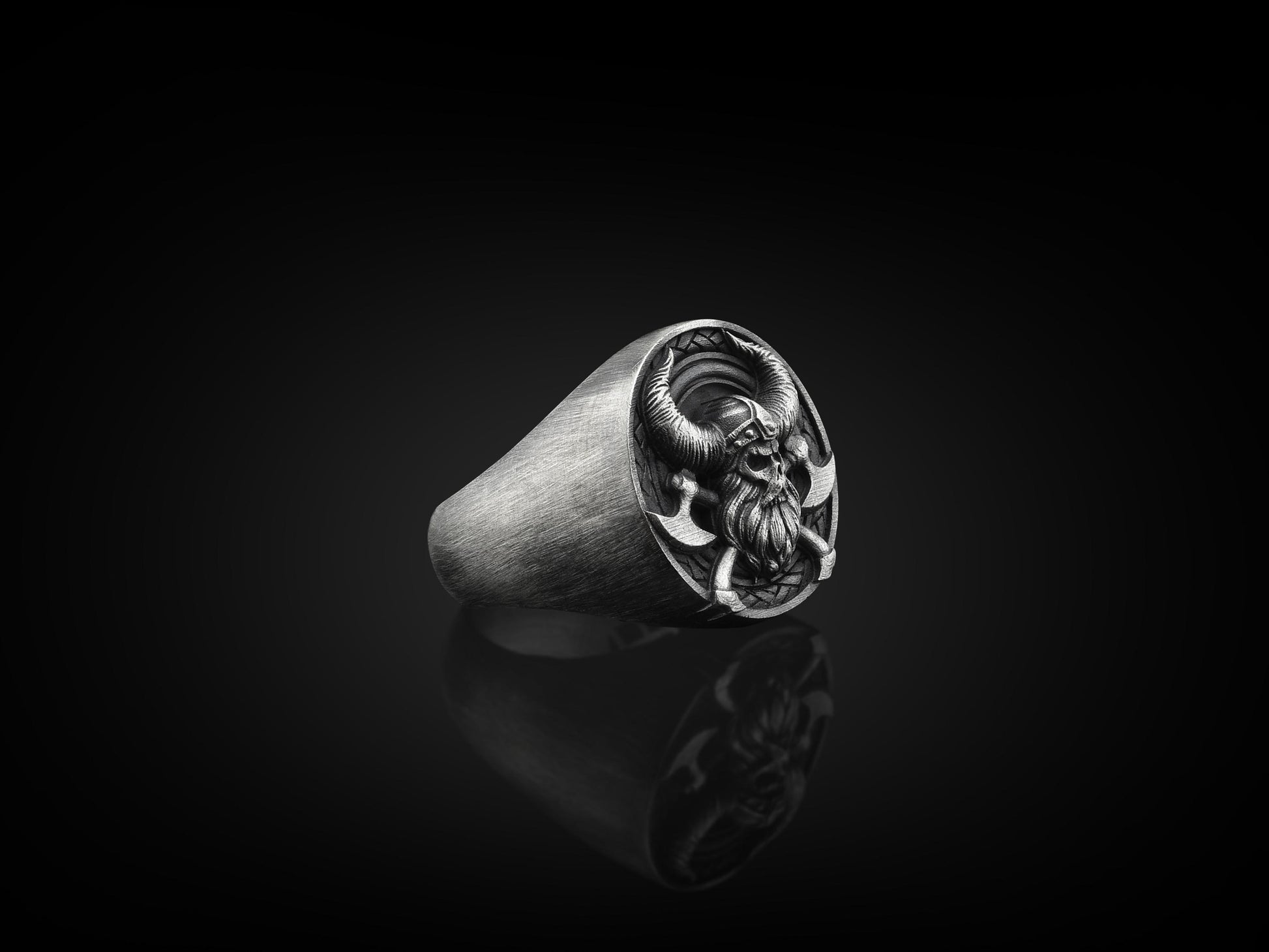 Viking Thor's Hammer Ring - Viking Thor Handmade Sterling Silver Men Signet Ring, Norse Mythology
