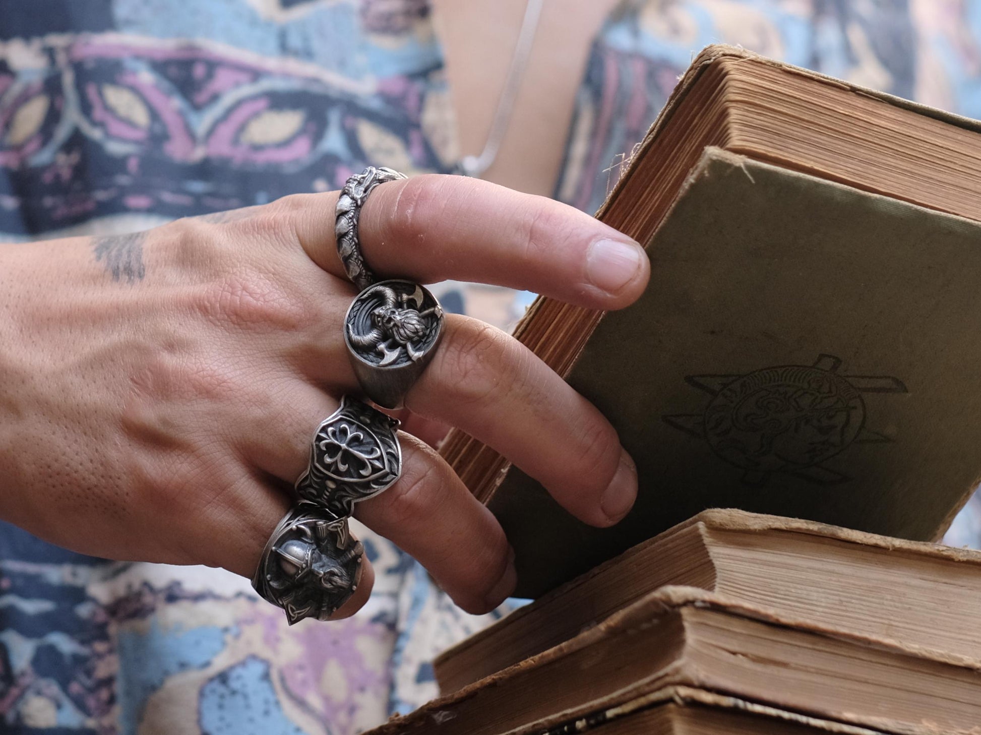 Viking Thor's Hammer Ring - Viking Thor Handmade Sterling Silver Men Signet Ring, Norse Mythology