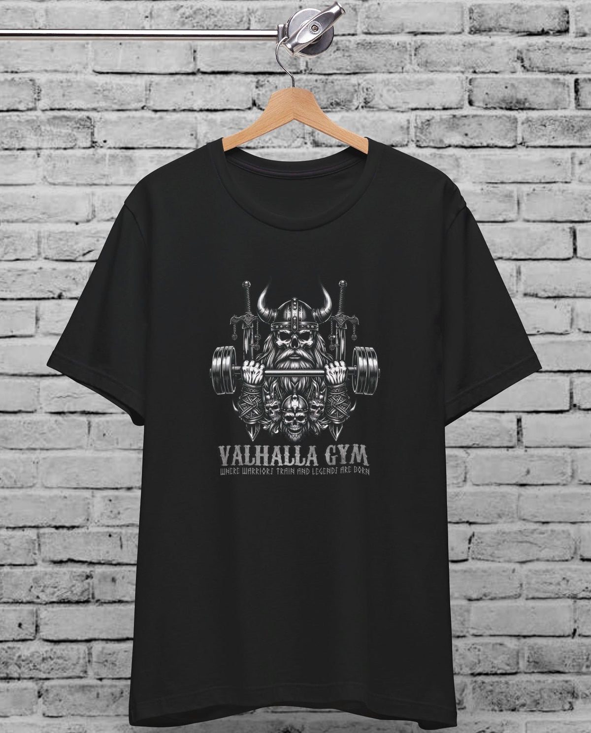 Viking T-Shirt - Viking Warrior Gym T-Shirt: Skål to Gains, Norse Motivation