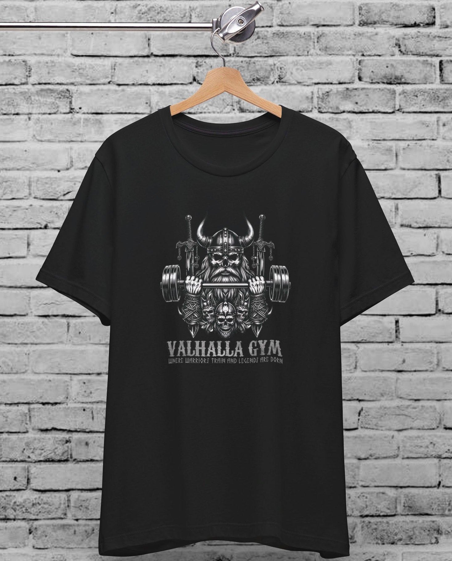 Viking T-Shirt - Viking Warrior Gym T-Shirt: Skål to Gains, Norse Motivation
