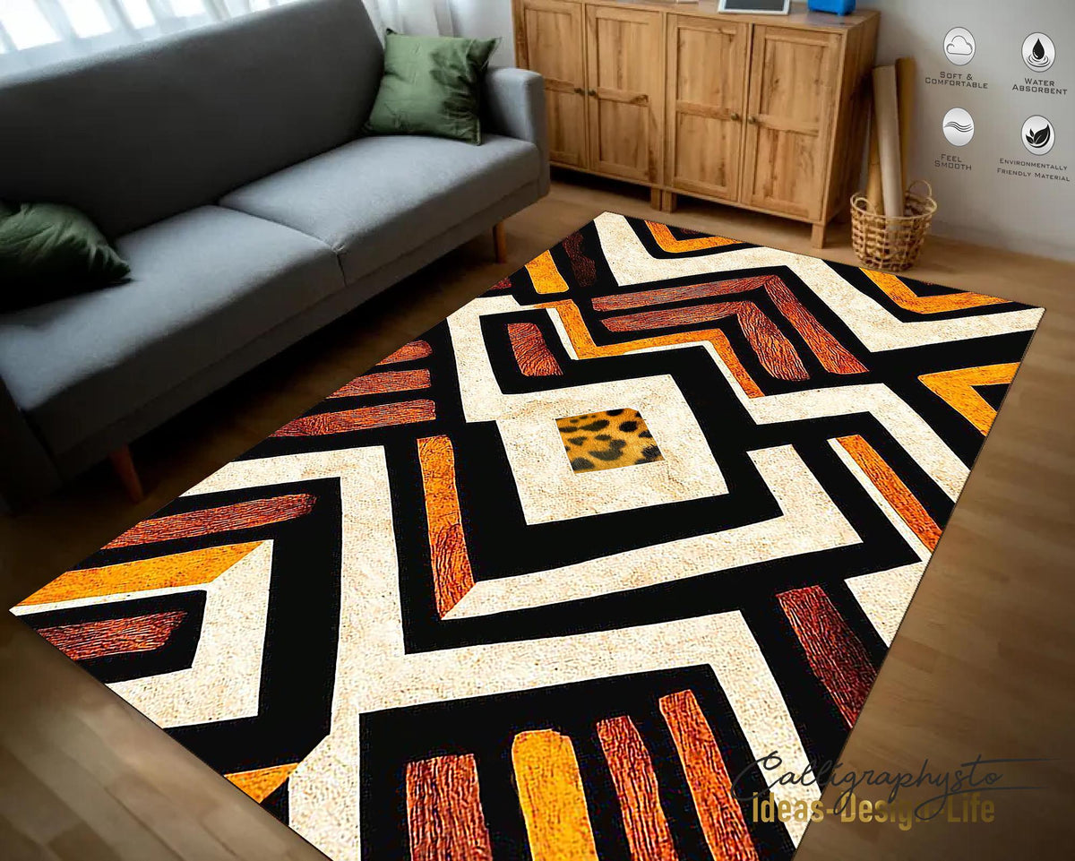 Viking Rug - Viking Art Rug: Norse Pagan Shield, 3D Print Floor Decor