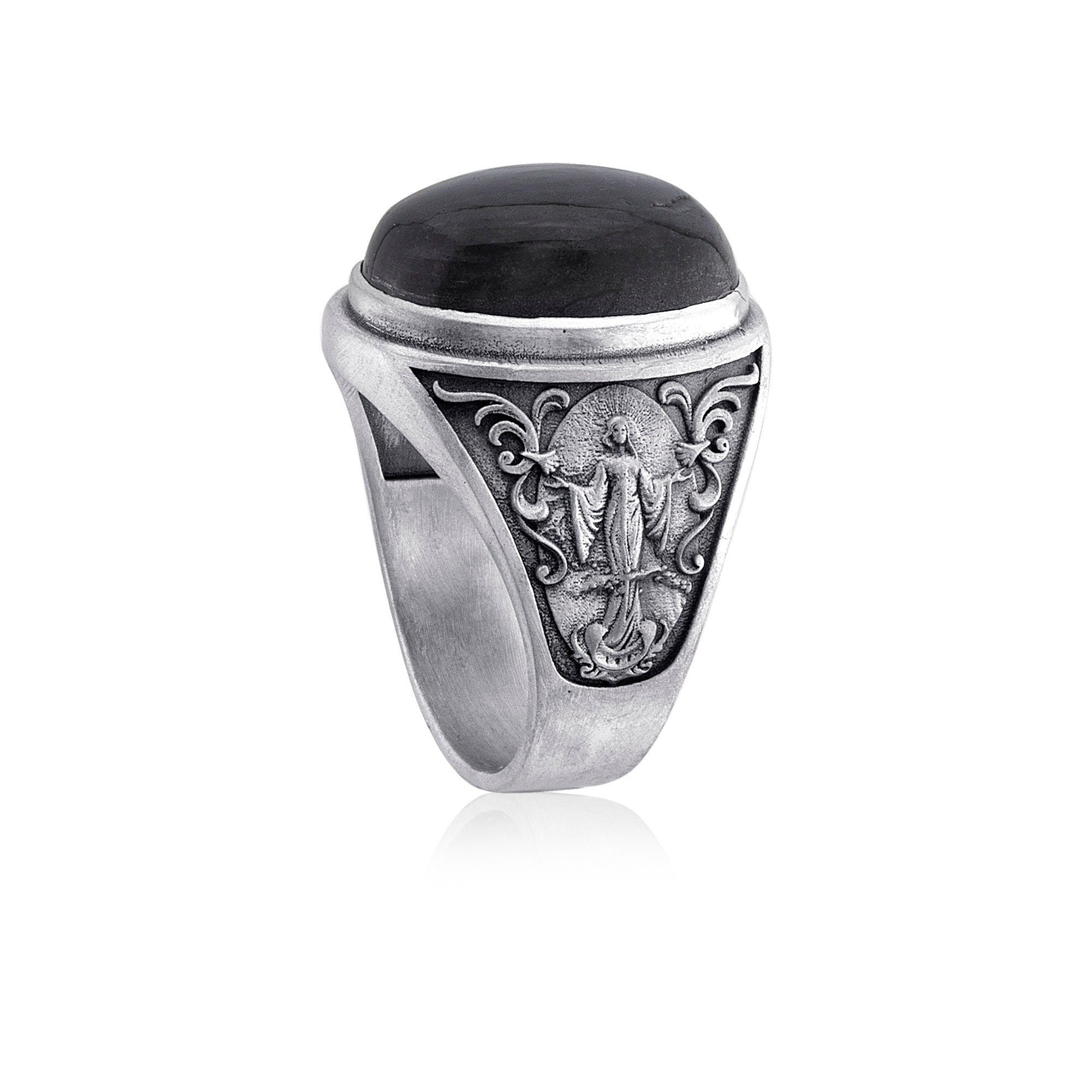 Viking Wolf Ring - Carnelian Life And Death Gemstone Ring, Fenrir, Wolf Ring, Wolf Jewelry, Norse