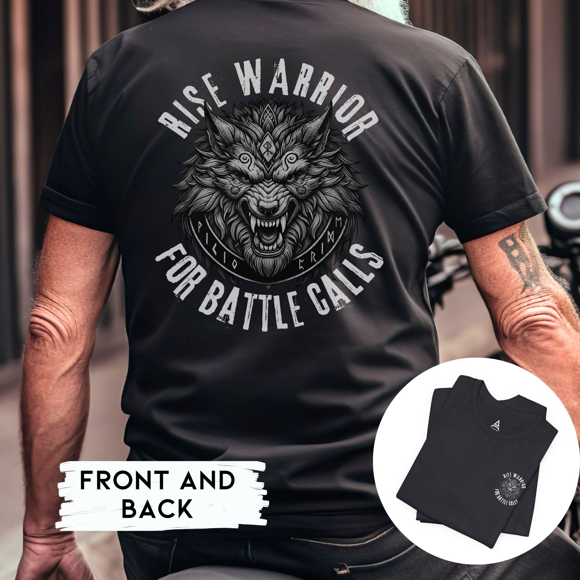 Viking Wolf T-Shirt - Fenrir Unbound Viking Shirt, Norse Wolf T-Shirt, Nordic Mythology Tee