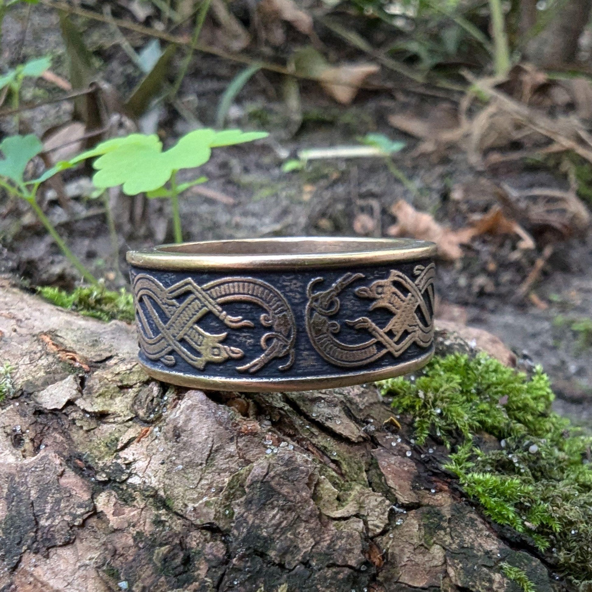 Viking Ring - Nordic ring Wedding band Norse Pagan Couple rings Ancient jewelry Viking gifts