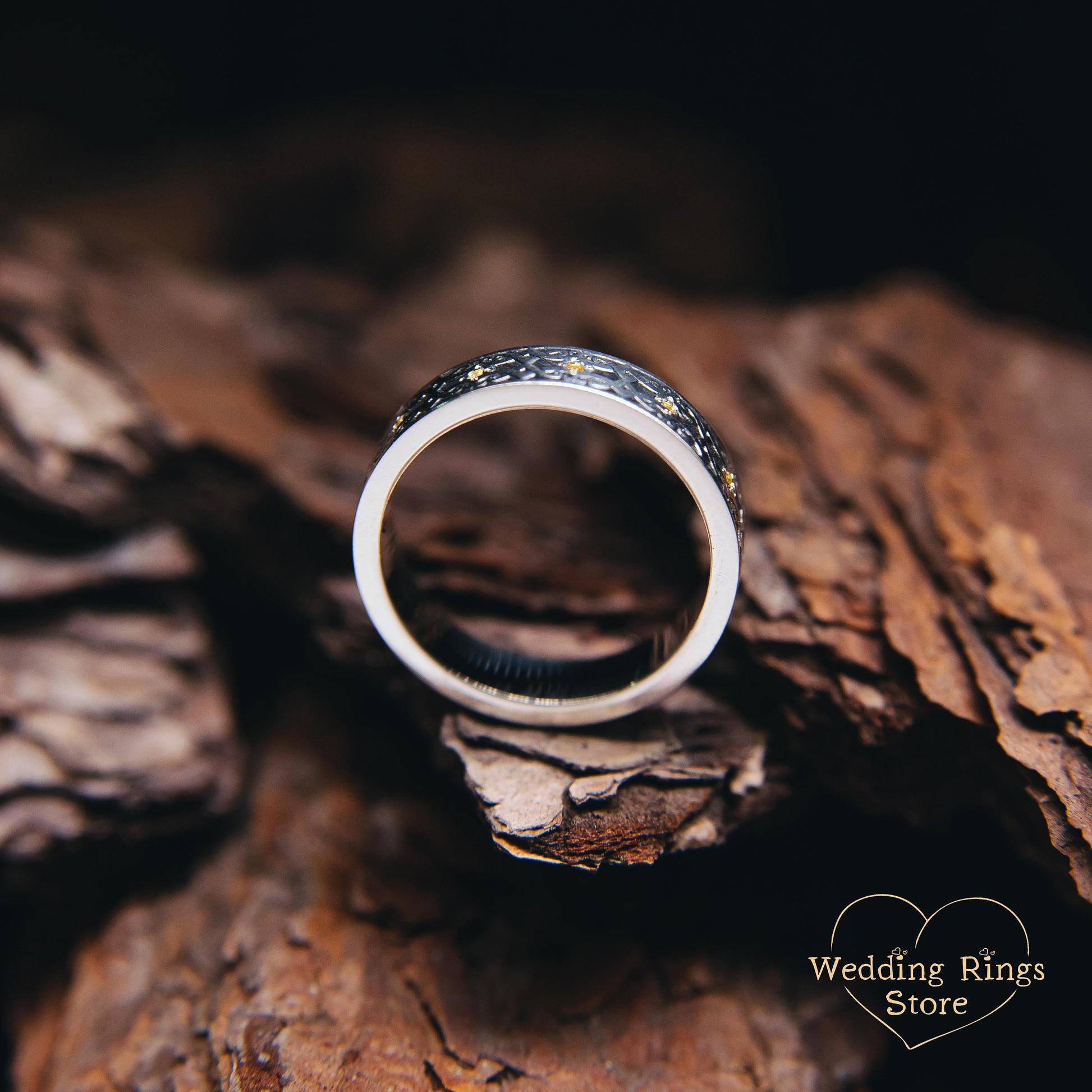 Viking Ring - Citrines in Silver Viking Wedding Band for Women & Men Custom Multi Gemstone Fantasy