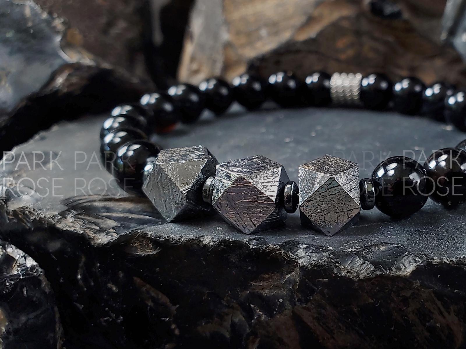 Viking Bracelet - Handcrafted Damascus Steel Square Cube Beaded Bracelet – Nordic Viking Geometric