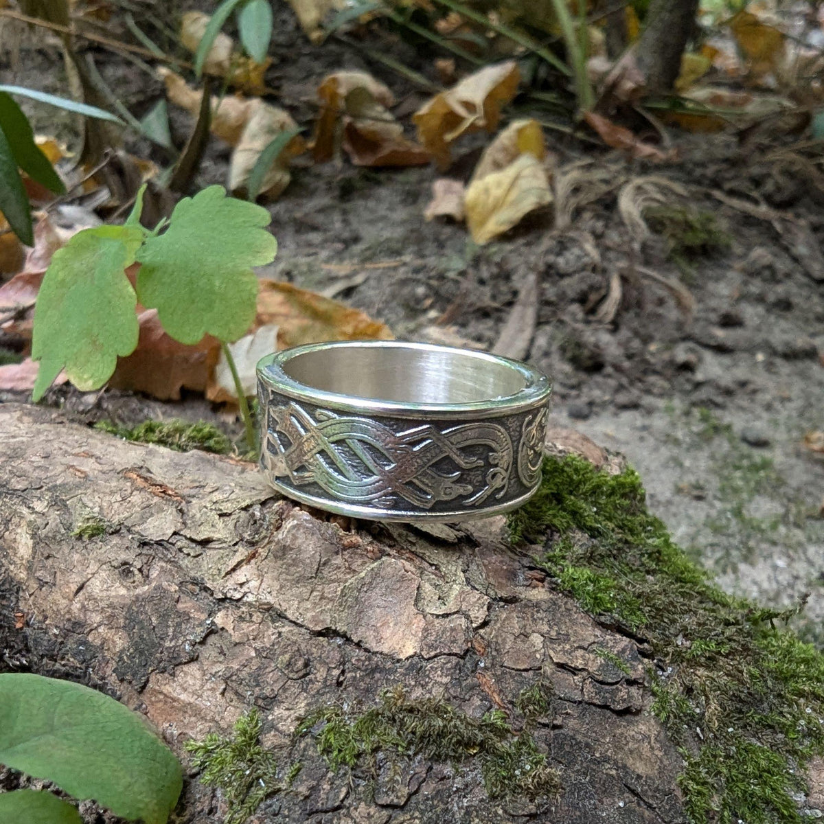 Viking Ring - Nordic ring Wedding band Norse Pagan Couple rings Ancient jewelry Viking gifts