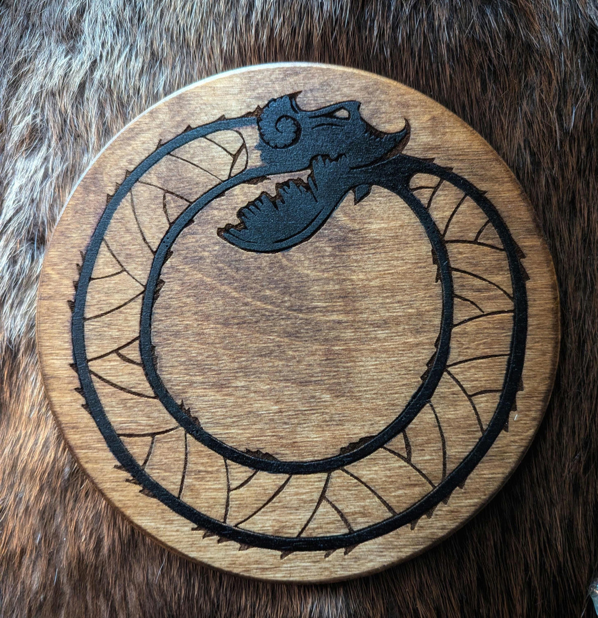 Viking Raven Rug - Viking Raven Round Rug, Norse Rune Circle Carpet, Celtic Knot Boho Gothic Decor