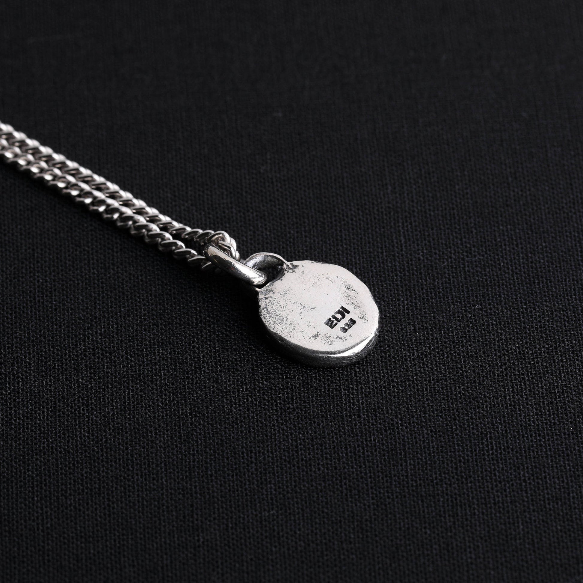 Viking Rune Necklace - Mens Necklace Viking Symbol Runes Tag Pendant for Men in Sterling Silver