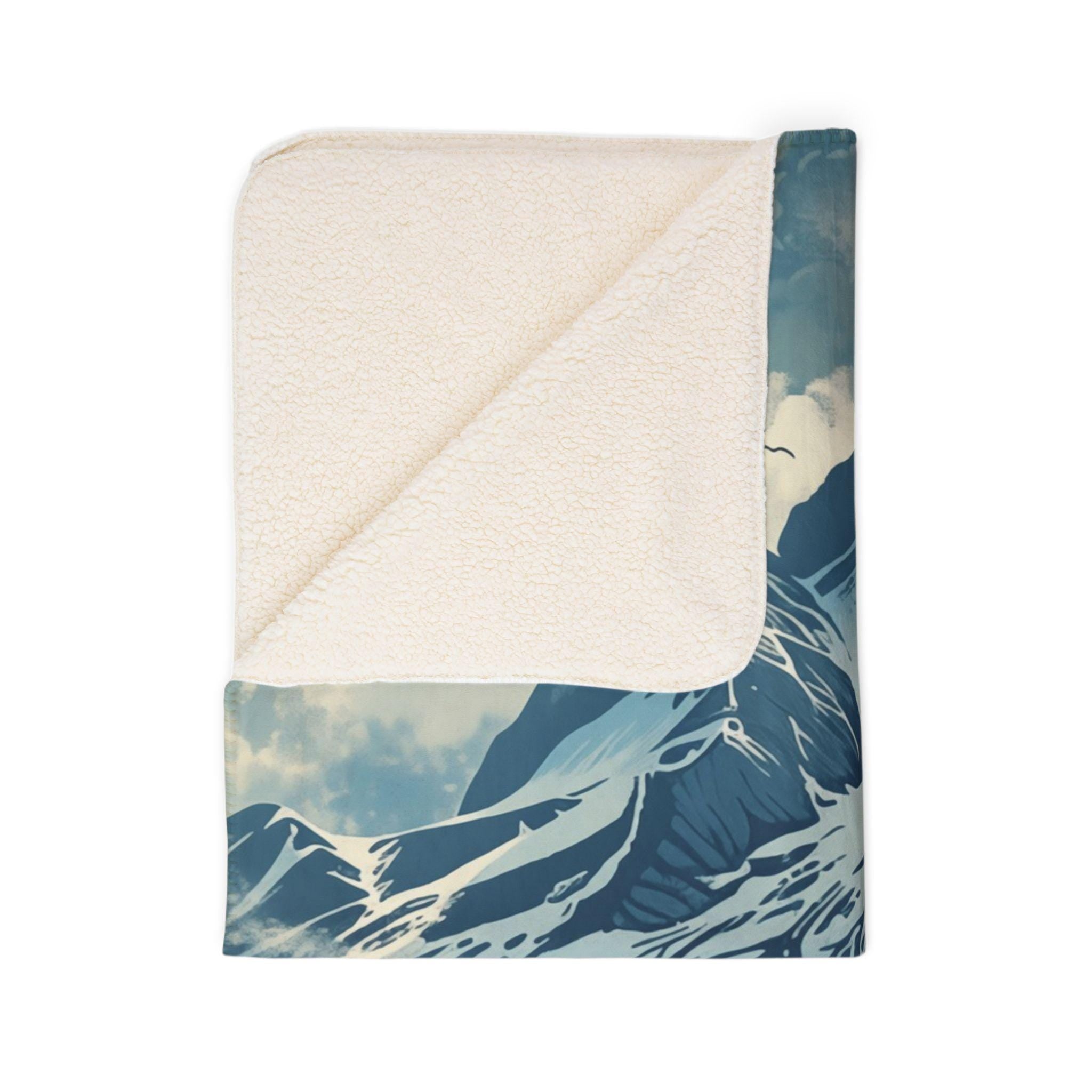 Viking Blanket - Viking Mountain Fjord and Longboat Soft Fleece Blanket - Viking Art Blanket - Gift