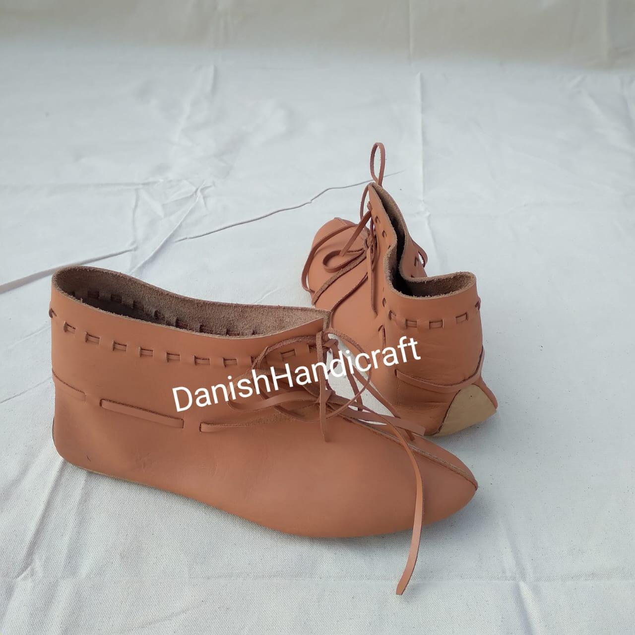 Viking Boots - Handmade Leather Viking Shoes, Historical Haithabu Turn Shoes
