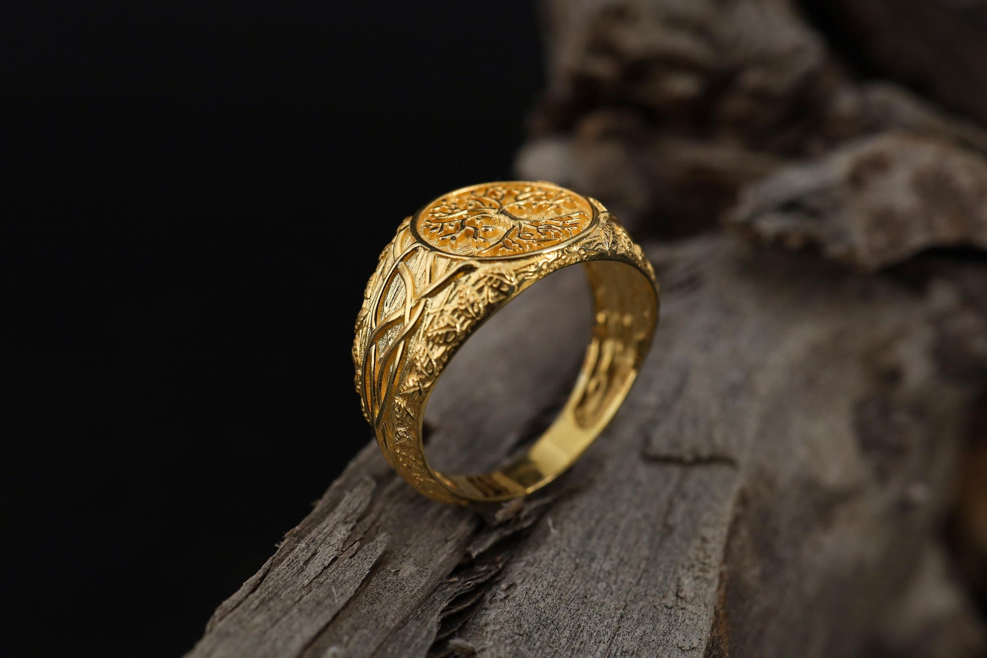 Viking Yggdrasil Tree of Life Ring - 925K Sterling Silver Yggdrasil Ring: Norse Mythology Tree of