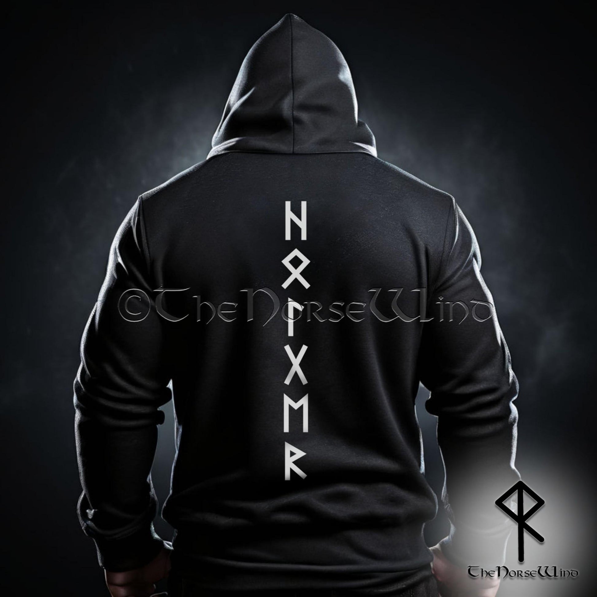 Viking Rune Hoodie - Viking Runes Hoodie, Ancient Gotland Runestone Norse Sweatshirt with Authentic