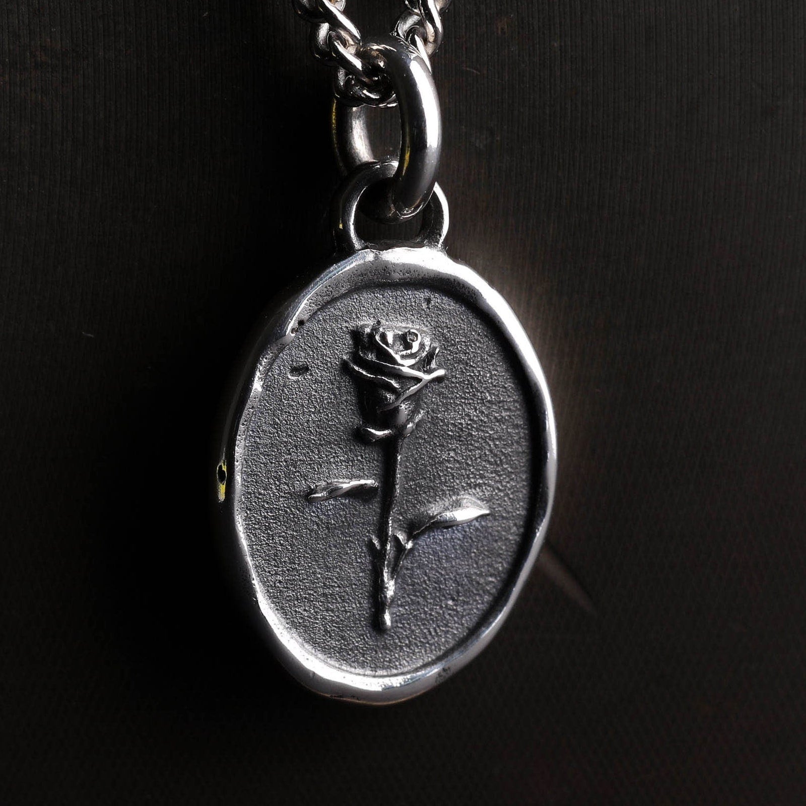 Viking Rune Necklace - Mens Necklace Viking Symbol Runes Tag Pendant for Men in Sterling Silver
