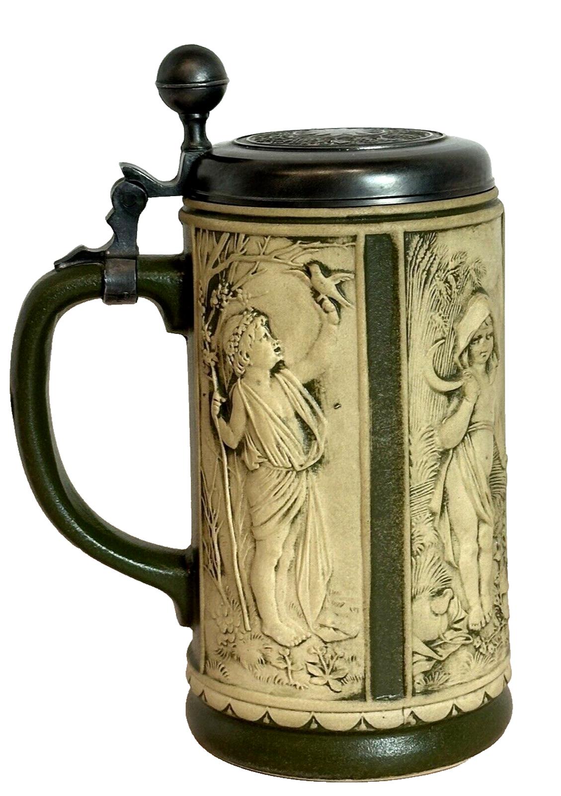 Viking Mug - Vintage Medieval Fantasy Ceramic Beer Stein Wizard Lid Viking Warrior Christmas Gift