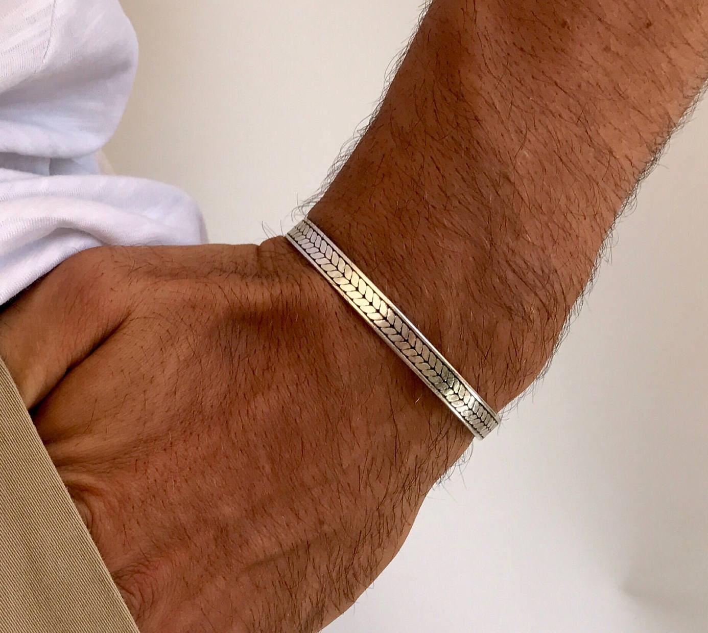 Viking Rune Bracelet - Vintage Viking Rune Bracelet, Norse Rune Mens Cuff – Nordic Bangle Pagan