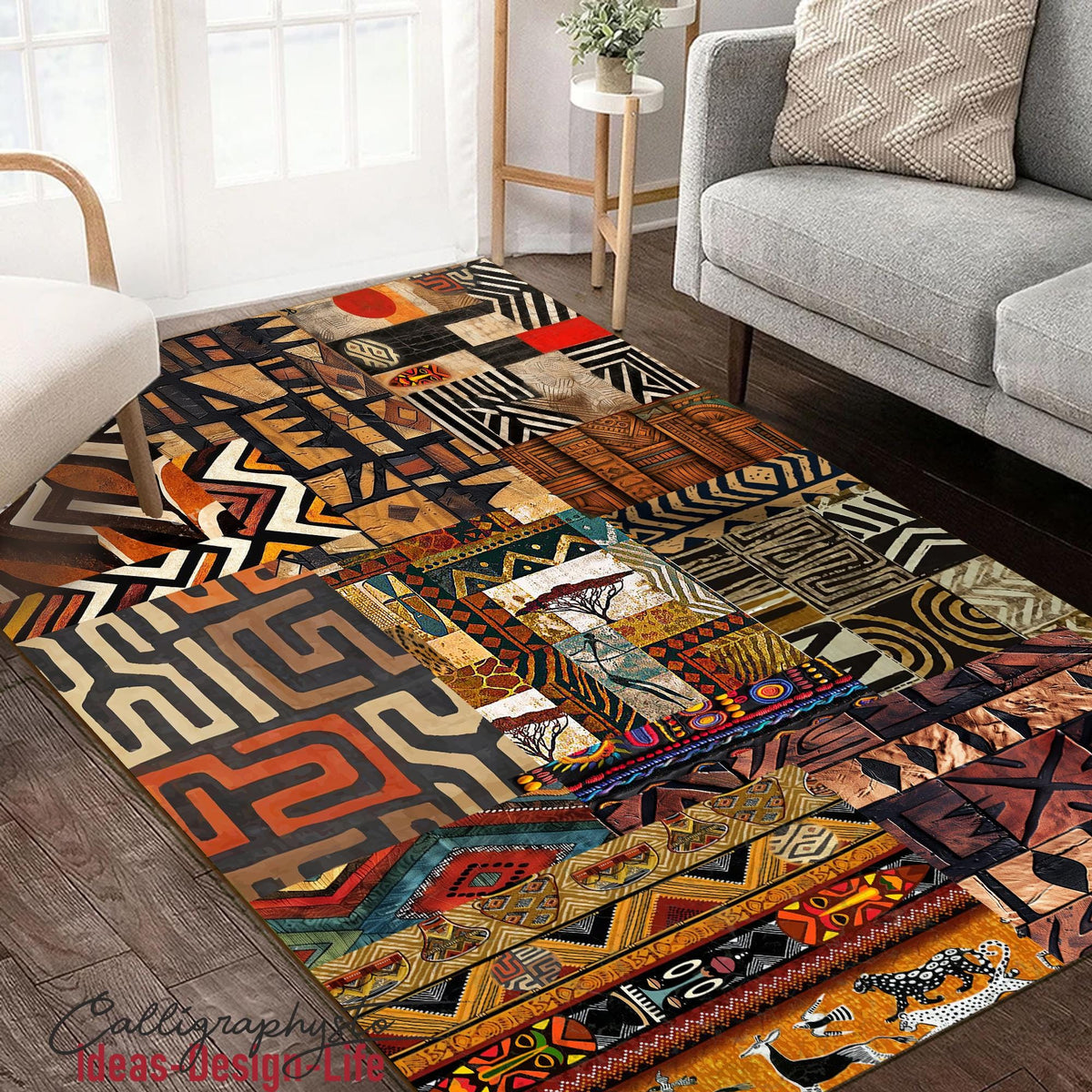 Viking Rug - Viking Art Rug: Norse Pagan Shield, 3D Print Floor Decor