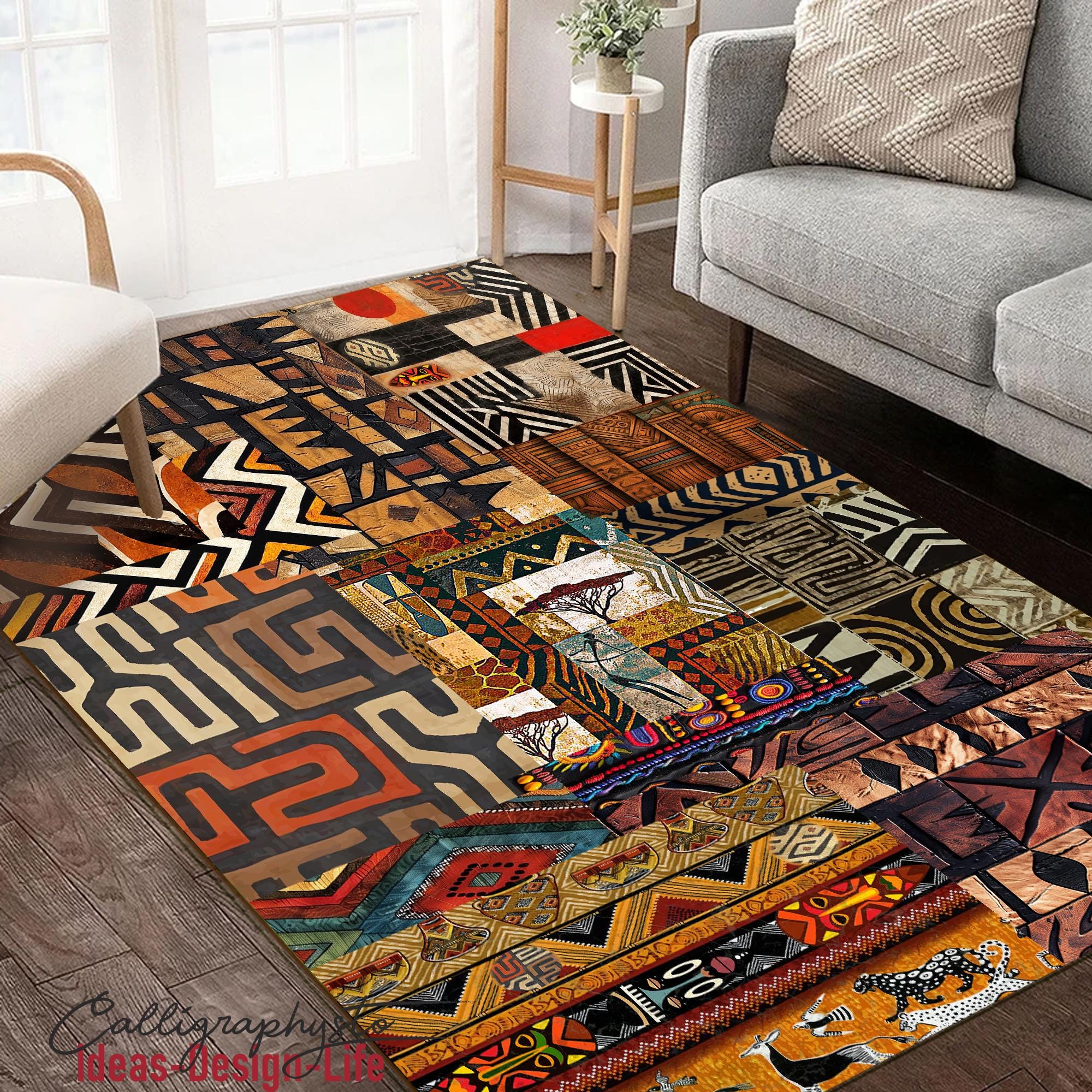 Viking Rug - Viking Art Rug: Norse Pagan Shield, 3D Print Floor Decor