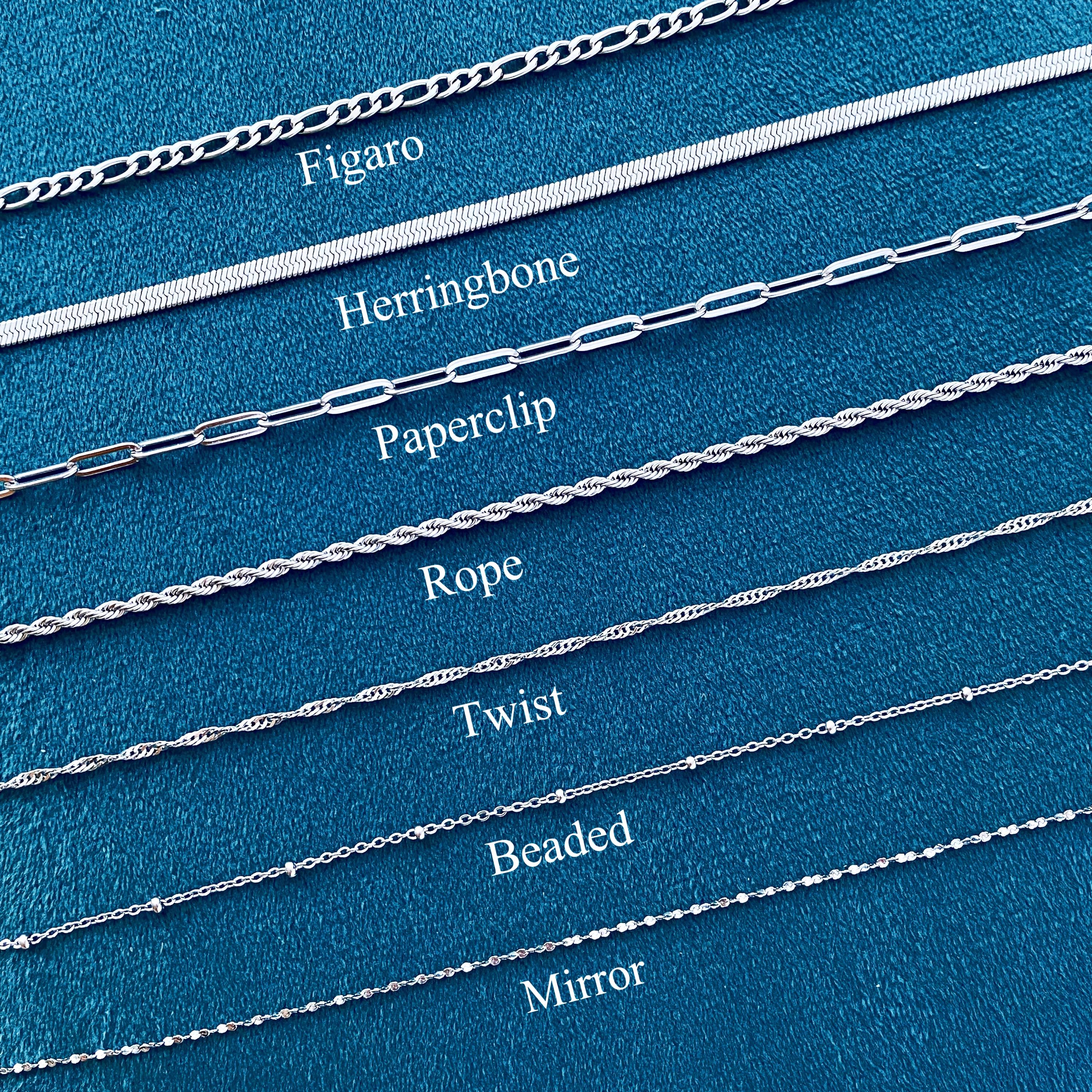 Viking Necklace - Oxidized Silver Square Byzantine Chain Necklace, 925 Sterling Silver Viking