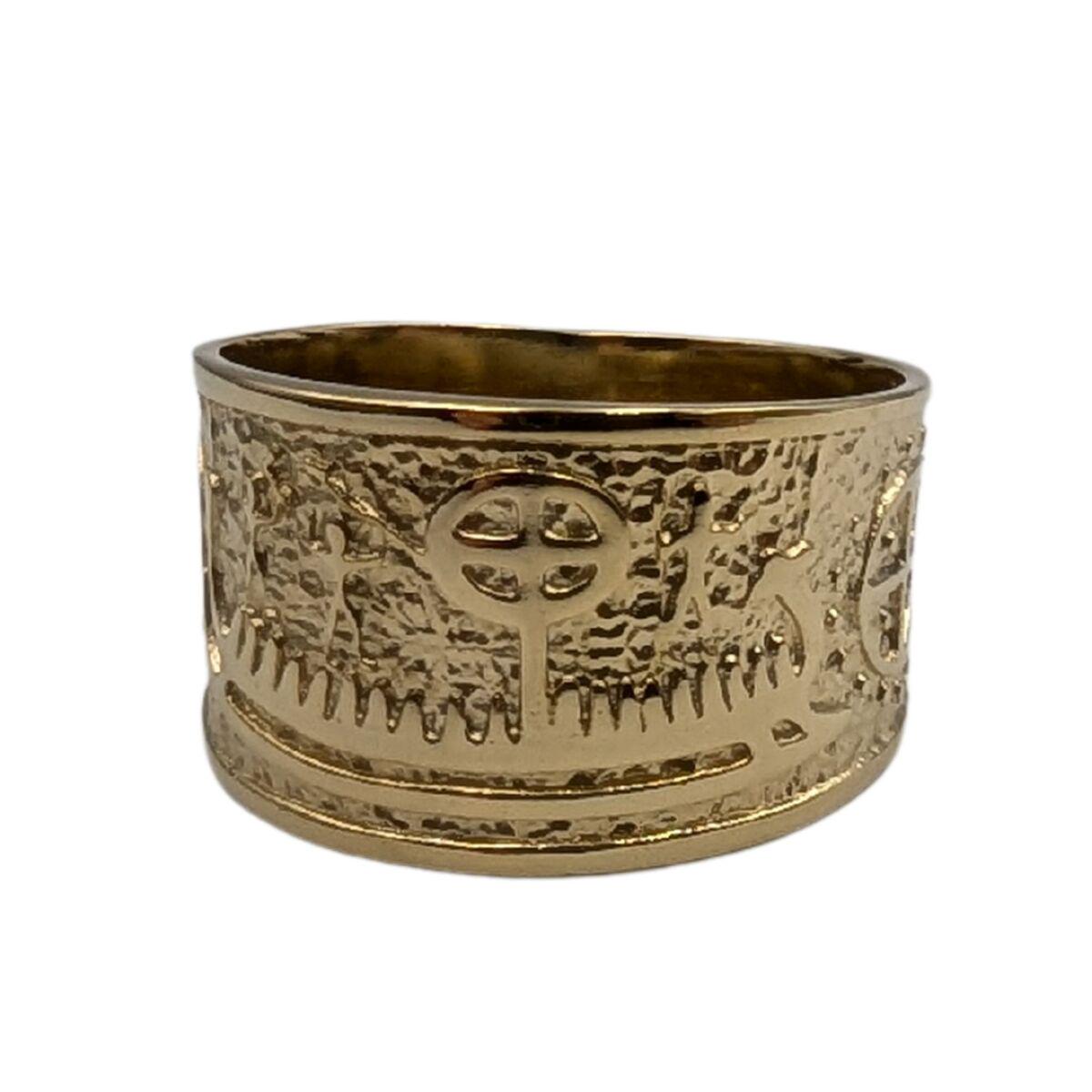 Viking Ring - Viking ship wide band ring Petroglyph Nordic ring Norse pagan Ancient jewelry
