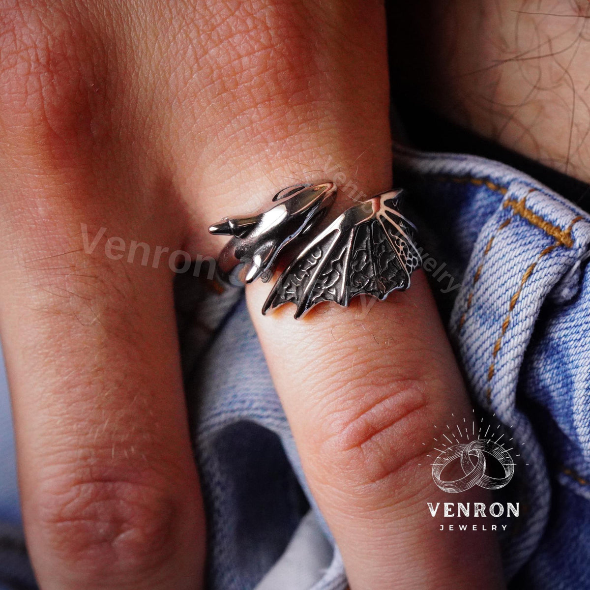 Viking Rune Ring - Ancient Viking Ring For Men - Nordic Runes Ring, Black Viking Norse Ring