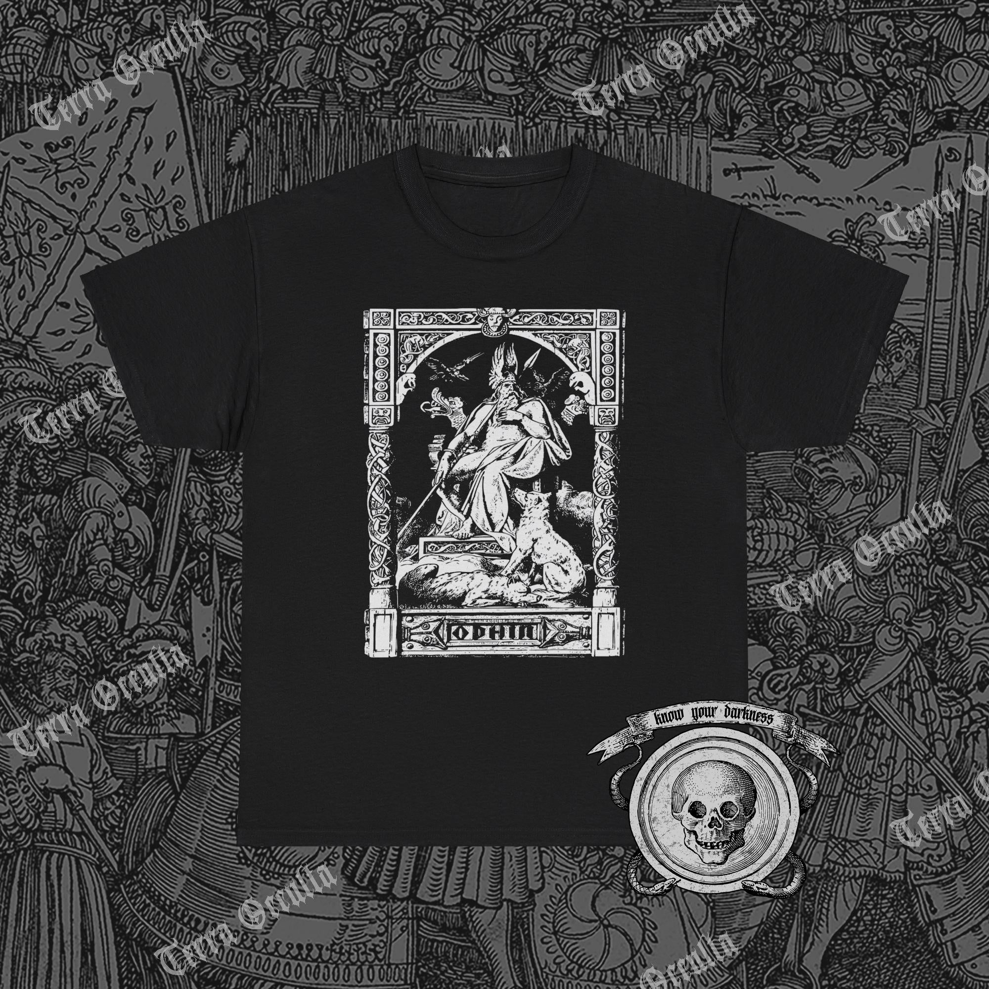 Viking Odin T-Shirt - Viking Sword Valhalla Valkyrie Myth Legend T-Shirt, Nordic Norse Mythology