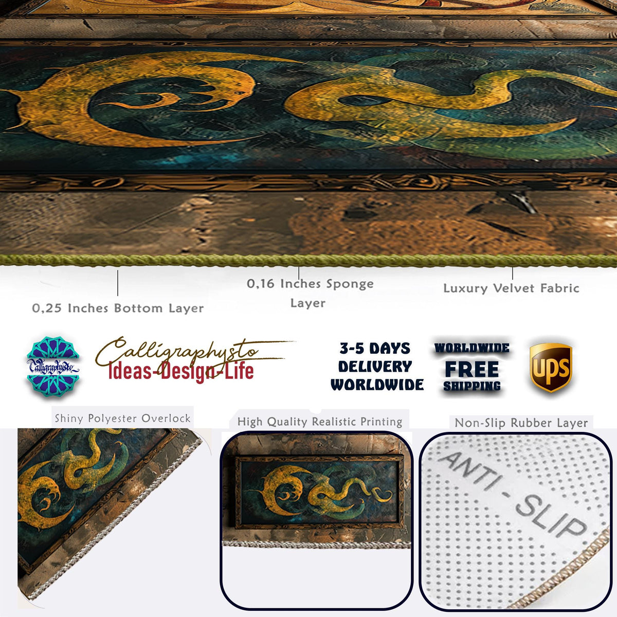 Viking Rug - Viking Art Rug: Norse Pagan Shield, 3D Print Floor Decor