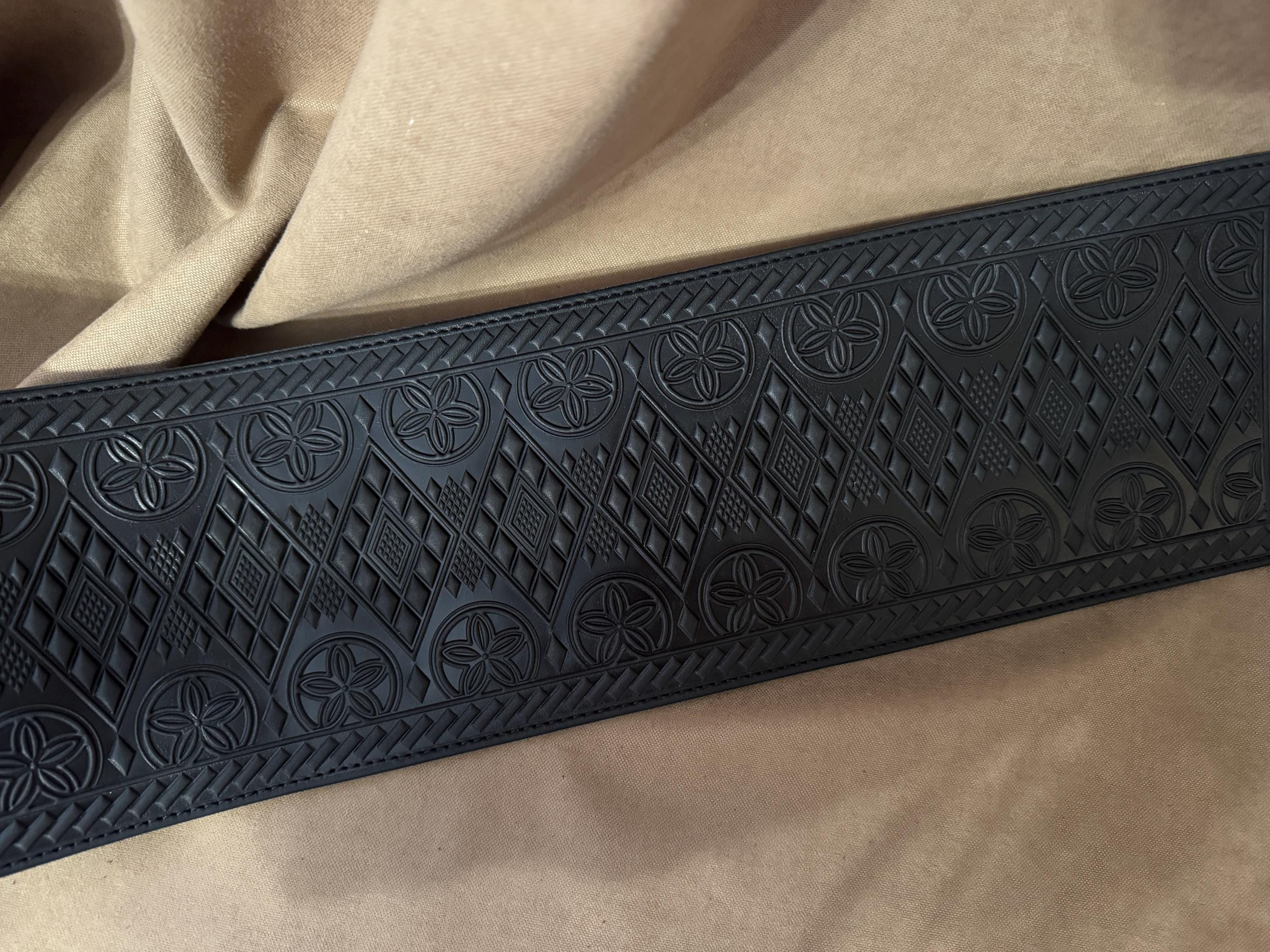 Viking Costume & LARP - Handmade Black Wide Leather Corset Belt, Viking Costume Belt