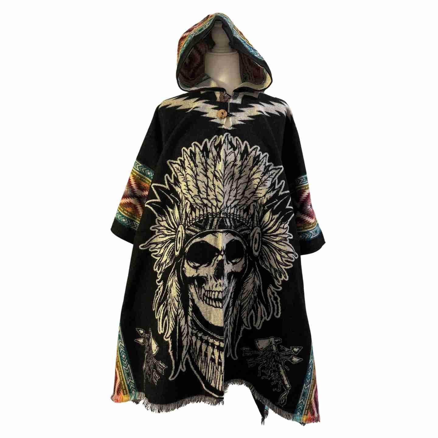 Viking Jacket - Viking Skull Hooded Jacket design with Zipper