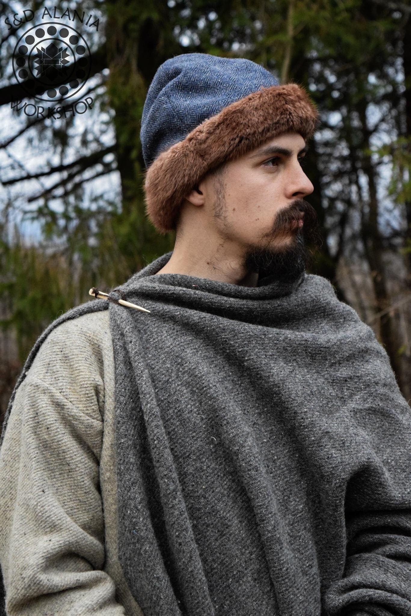 Viking Jacket - Viking Wool Klappenrock Coat, Early Medieval Warrior Tunic, Handcrafted Jacket