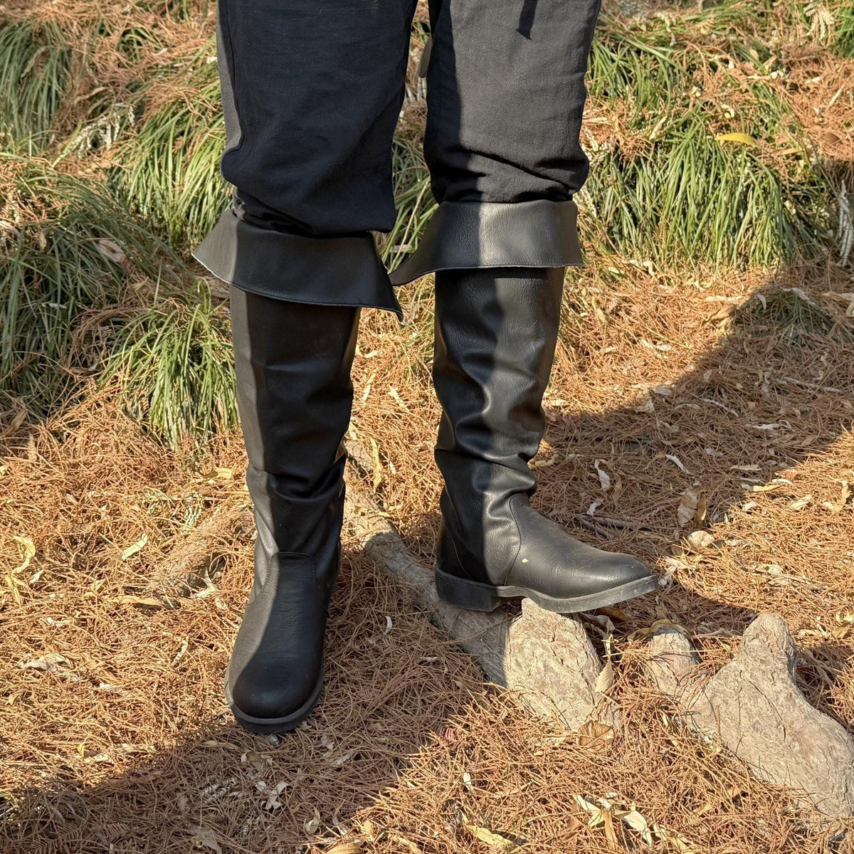 Viking Boots - Medieval Knee High Leather Boots – Renaissance Boots, LARP Footwear, Viking Boots
