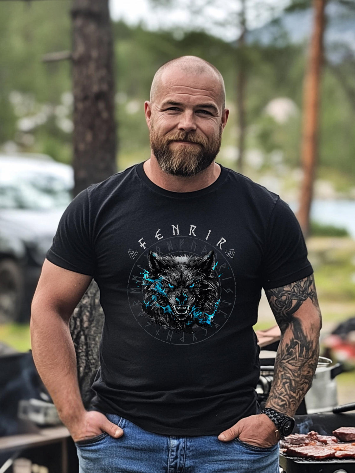 Viking T-Shirt - Blood Eagle: Viking T-Shirt with Powerful Design