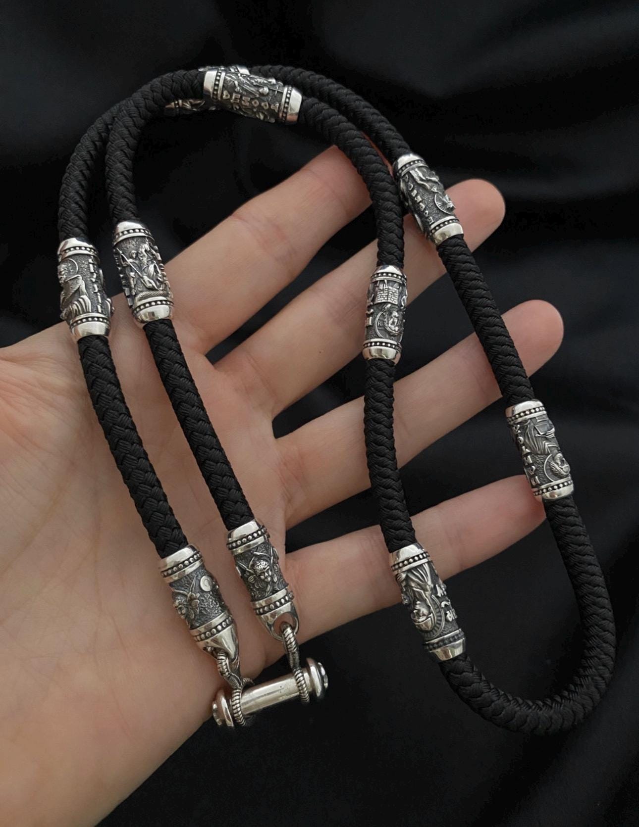 Viking Raven Necklace - Raven Head Viking Chain: Bronze Norse Necklace Replica