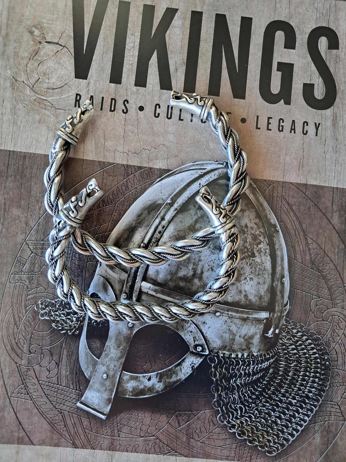 Viking Bracelet - Massive Viking Horse Head Gotland Hand-Woven Bracelet of Norse Warrior – Custom