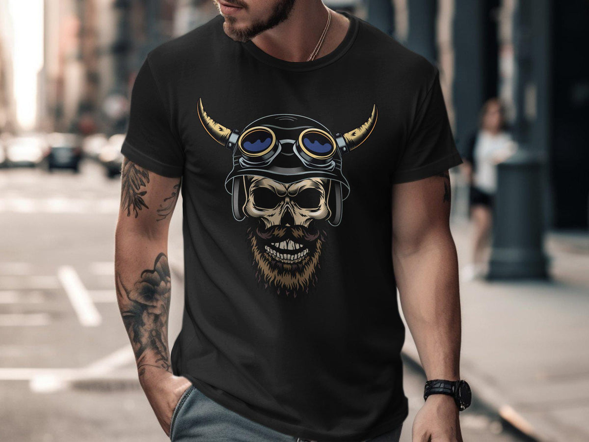 Viking T-Shirt - Viking Skull T-Shirt - Norse Mythology Tee - Nordic Warrior Art Shirt - Gothic