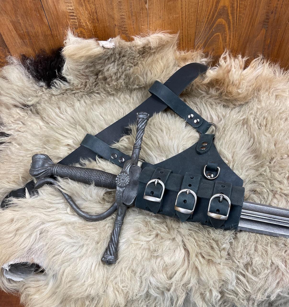 Viking Weapon Replica - Hand Forged Northmen Damascus Sword Replica, Authentic Viking Inspired
