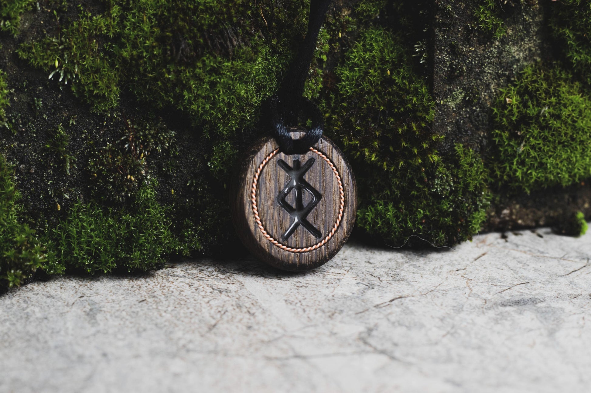 Viking Rune Necklace - Viking pendant with glowing protection rune, Personalization rune nordic