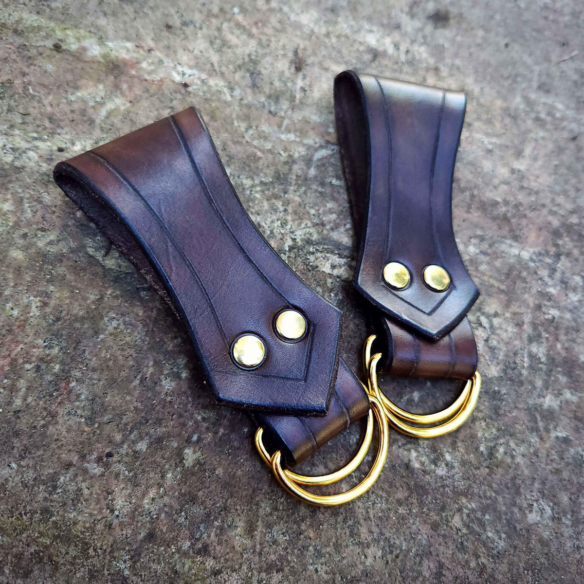 Viking Costume & LARP - Medieval Leather Belt Accessories Set, Viking Cosplay, Renaissance Faire