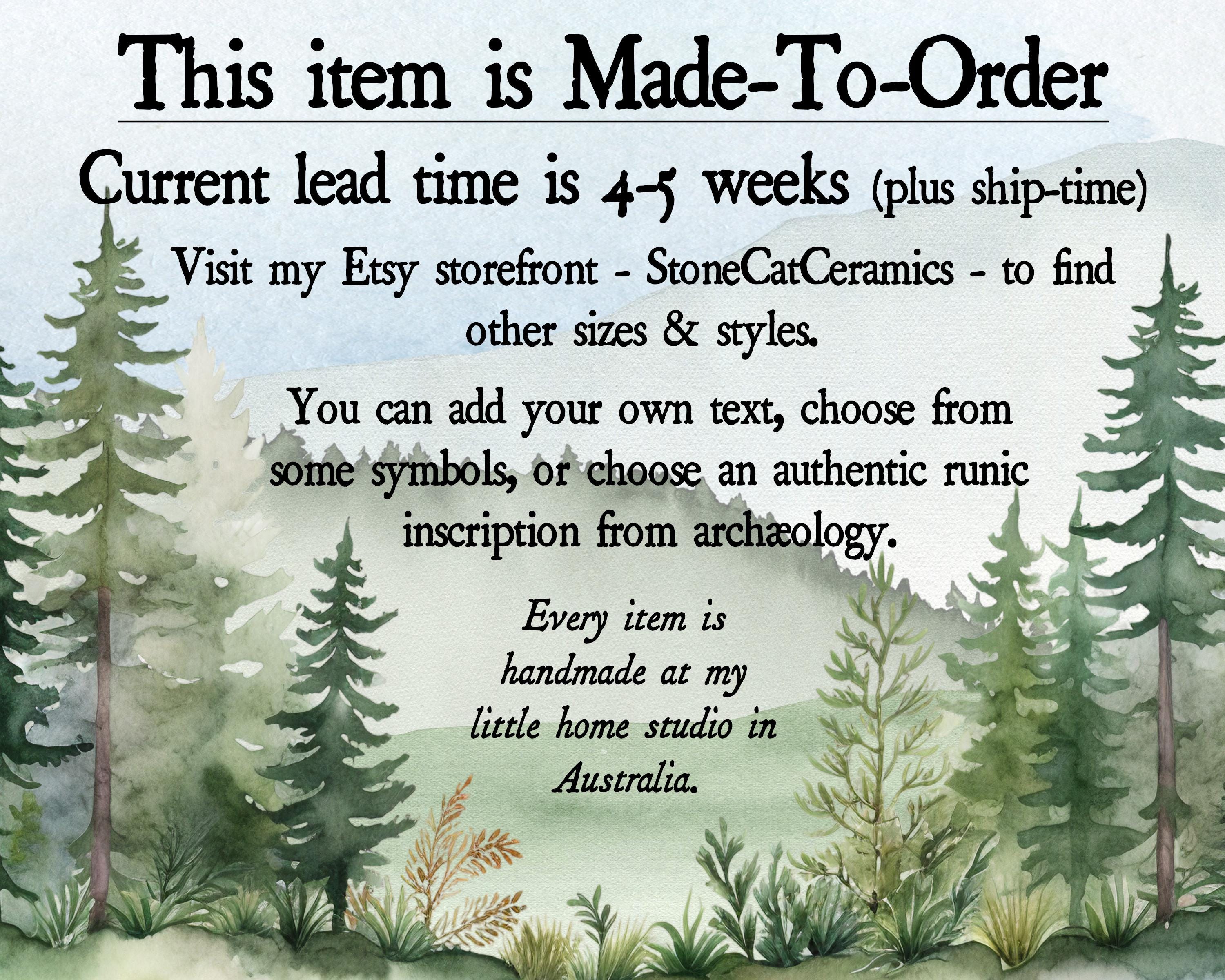 Viking Mug - Handmade Viking mug with runic inscriptions about the Norse gods, Norwegian style