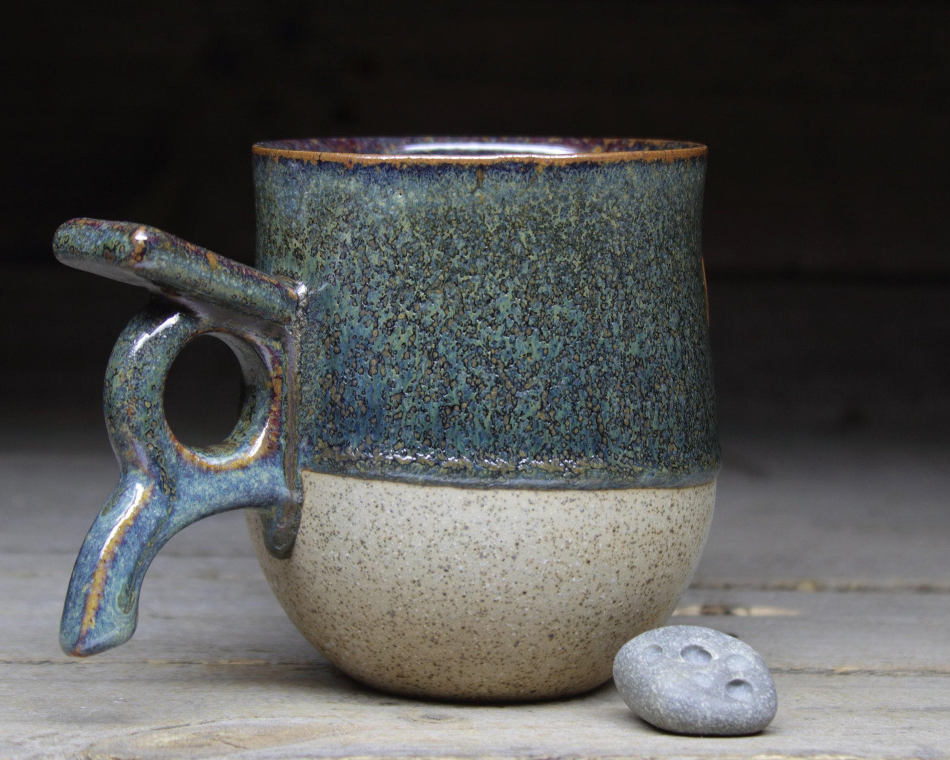 Viking Mug - Personalized tall Swedish Viking mug, 17oz/500mL. Pottery mug, inspired by