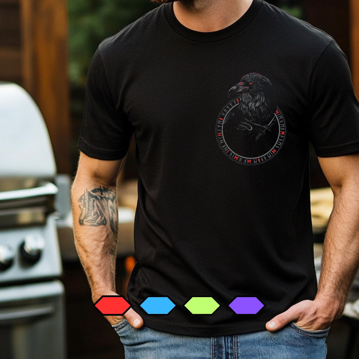Viking T-Shirt - Blood Eagle: Viking T-Shirt with Powerful Design