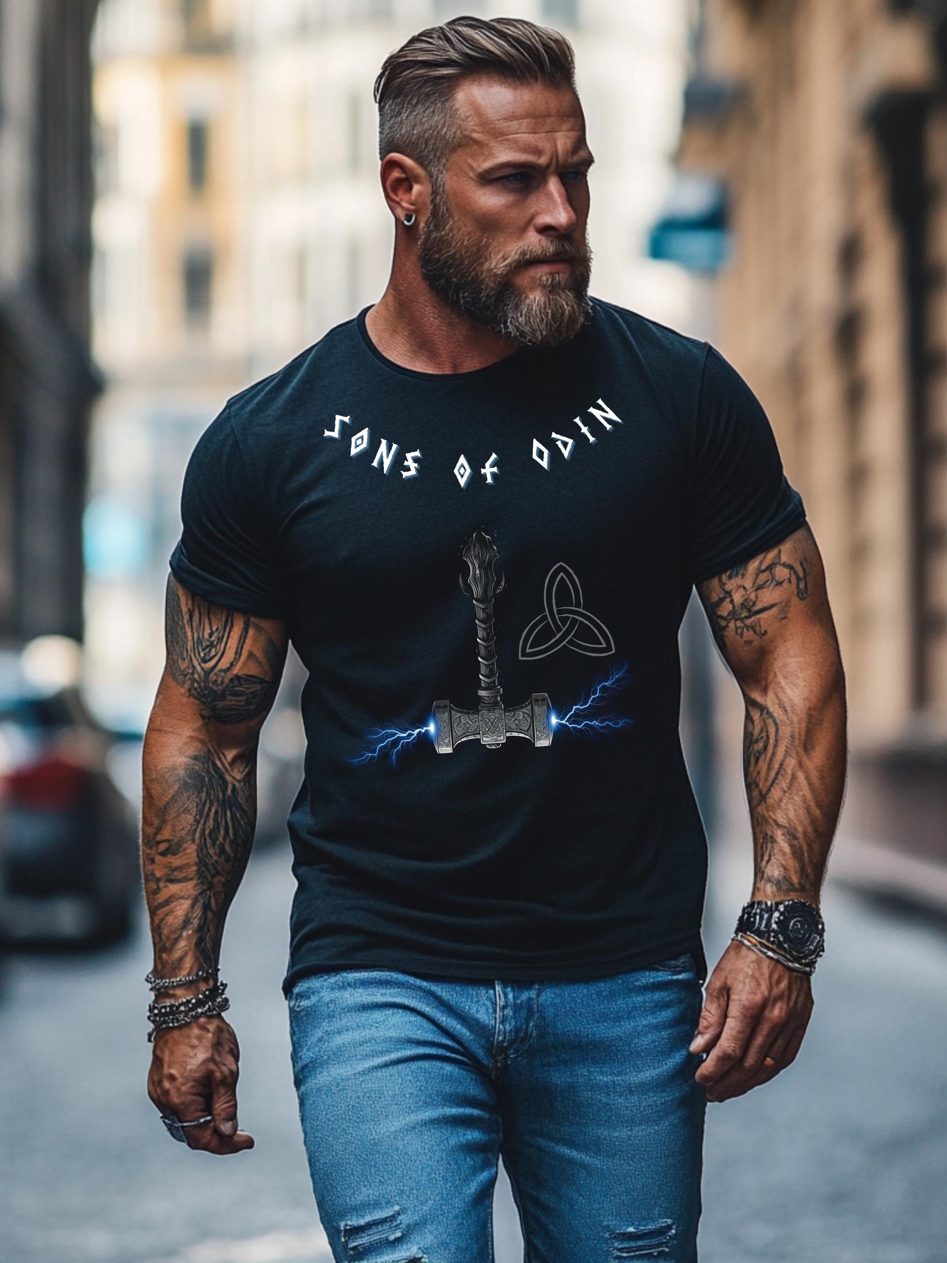 Viking T-Shirt - Blood Eagle: Viking T-Shirt with Powerful Design