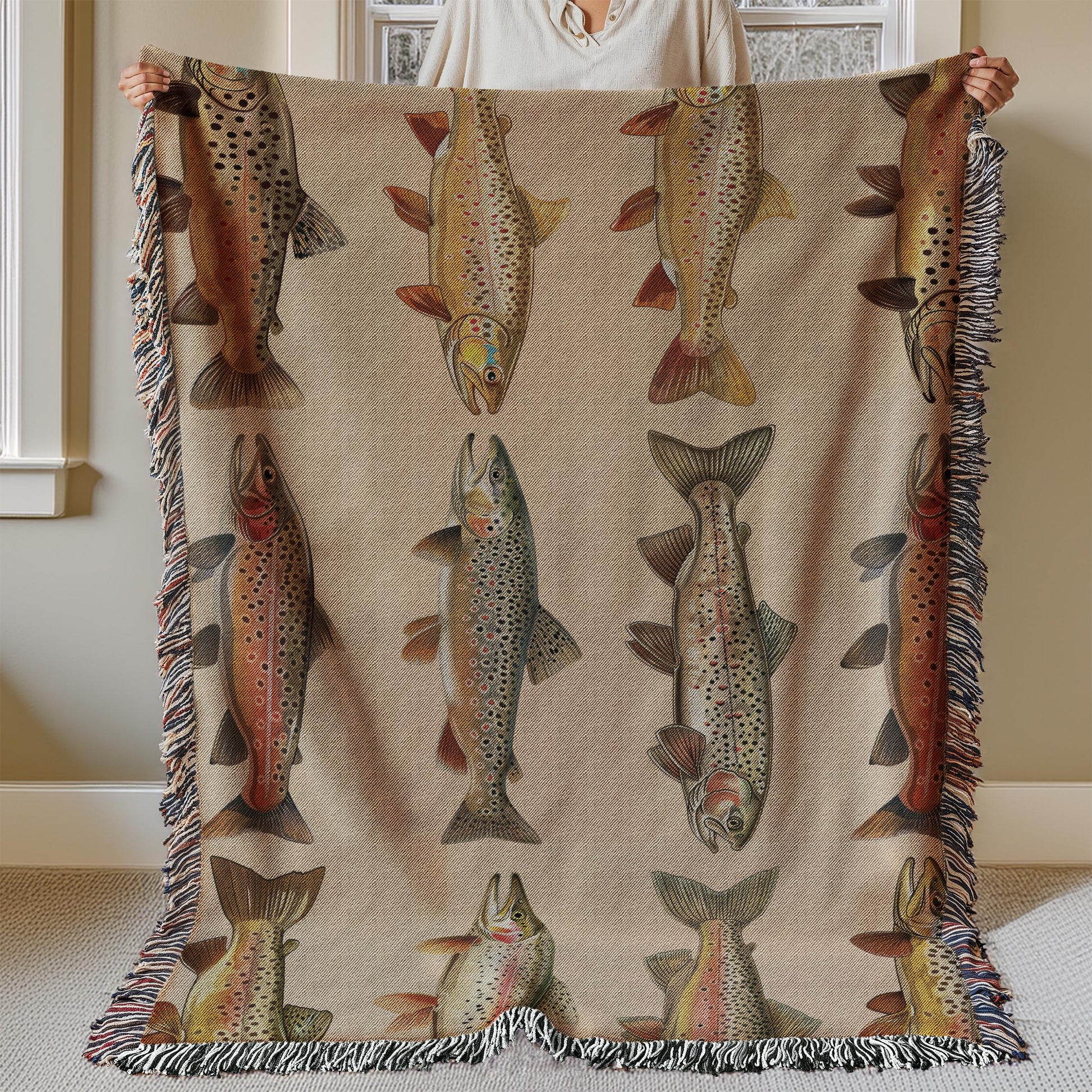 Viking Yggdrasil Tree of Life Blanket - Yggdrasil Woven Blanket, Norse Mythology Tapestry, Viking