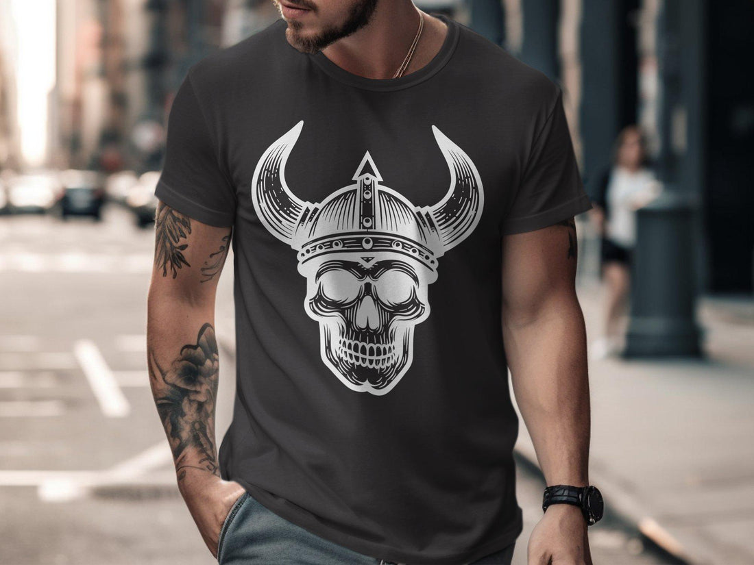 Viking T-Shirt - Viking Skull T-Shirt - Norse Mythology Tee - Nordic Warrior Art Shirt - Gothic