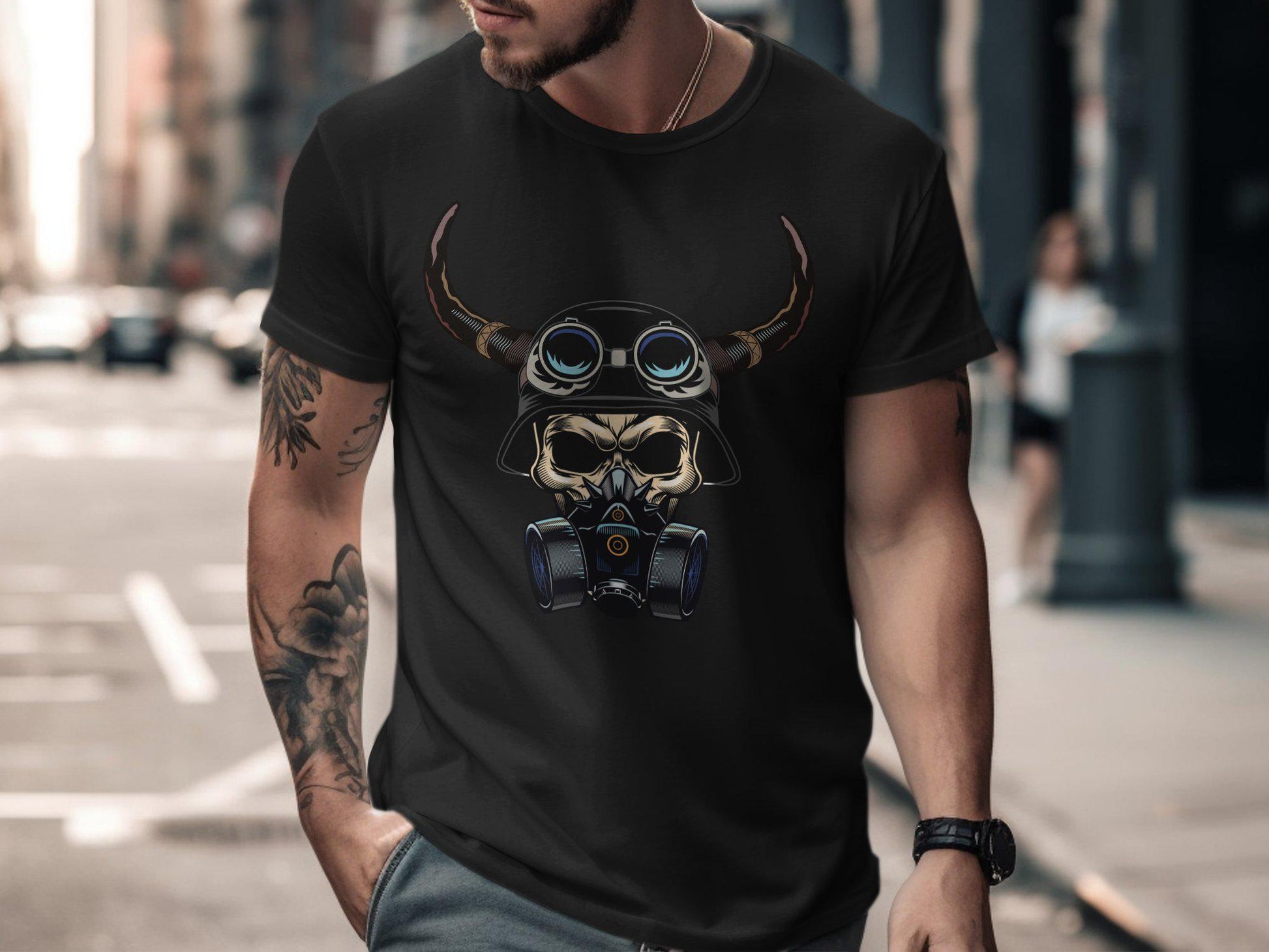 Viking T-Shirt - Viking Skull T-Shirt - Norse Mythology Tee - Nordic Warrior Art Shirt - Gothic