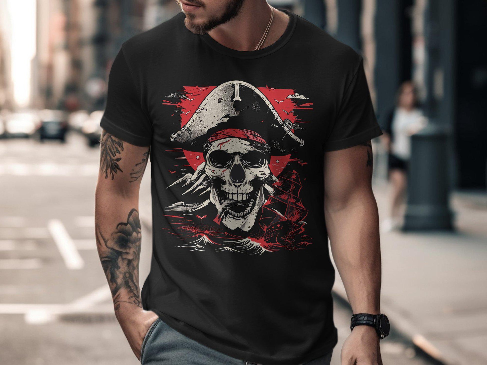 Viking T-Shirt - Viking Skull T-Shirt - Norse Mythology Tee - Nordic Warrior Art Shirt - Gothic